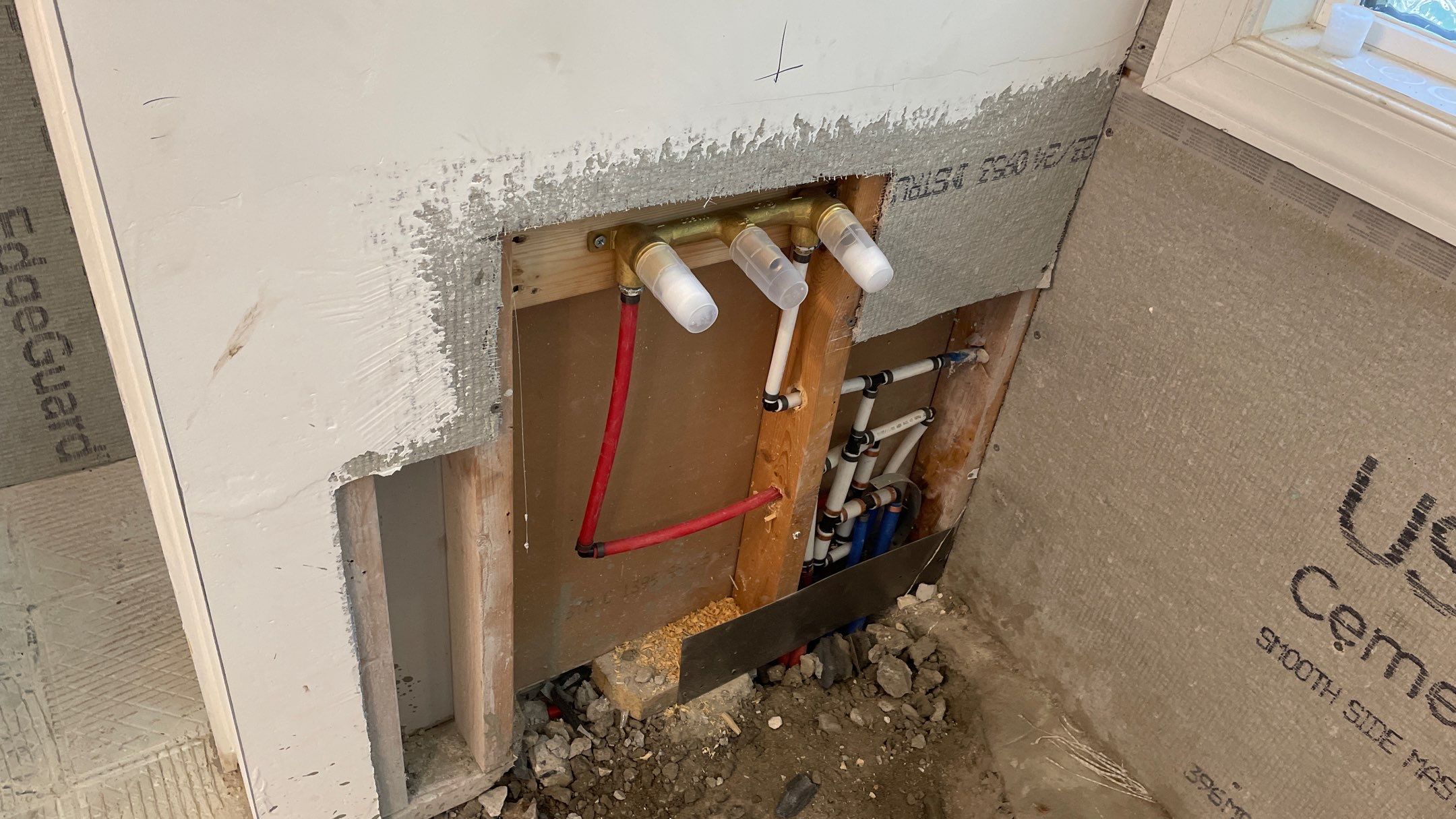 Bright Bathroom Remodel with Wall Removal, Stand Alone Tub and New Vanity by Footprints Floors of Coastal Carolina