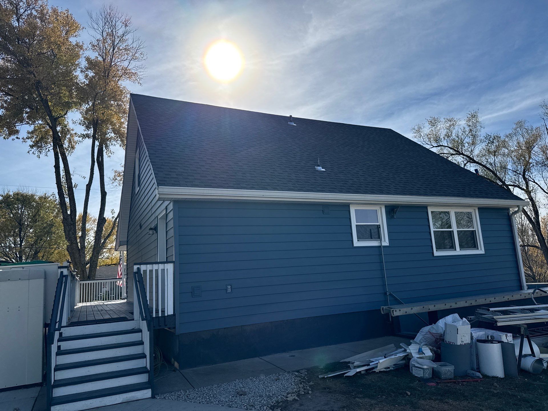 Out with the Old , in with the Blue  by EEC  Windows, Siding & Roofing 