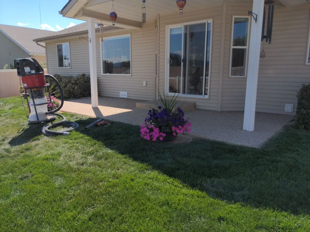 Patio Transformation using Sandstone by Croc Coatings, LLC