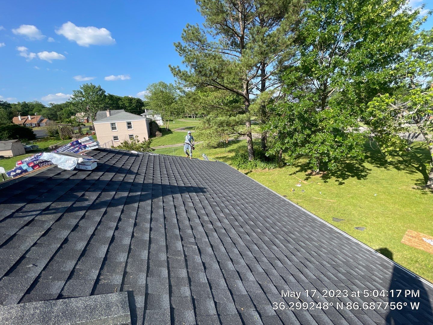Residential Roofing Installation using GAF Timberline HDZ Charcoal by Undersun Roofing 