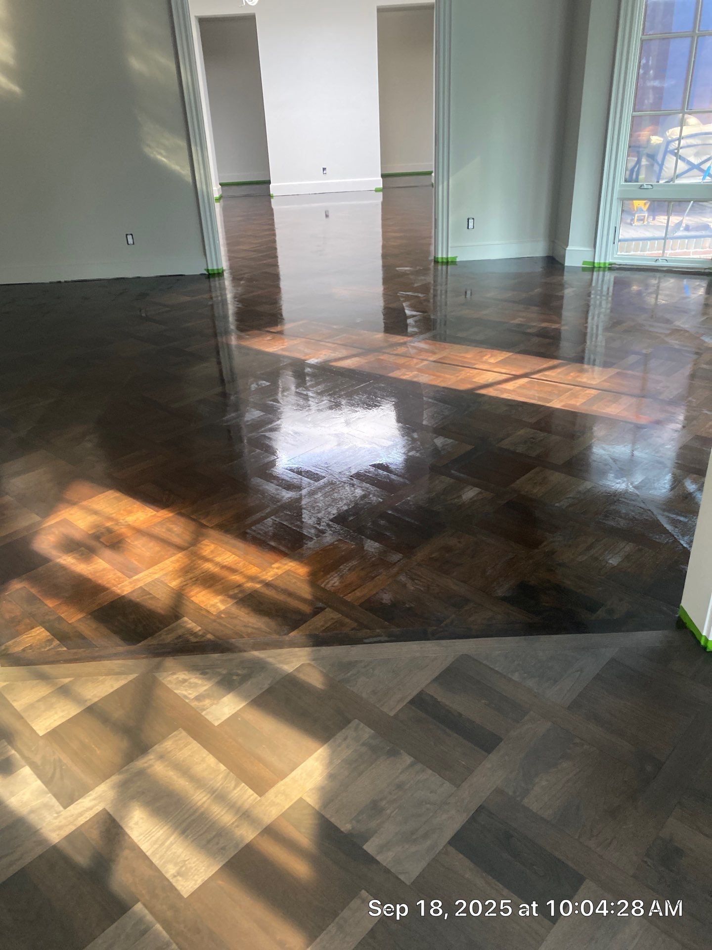 BEAUTIFUL PATTERN FLOORING handcrafted and installed in East Grand Rapids! by RTBaldwin Hardwood Floors