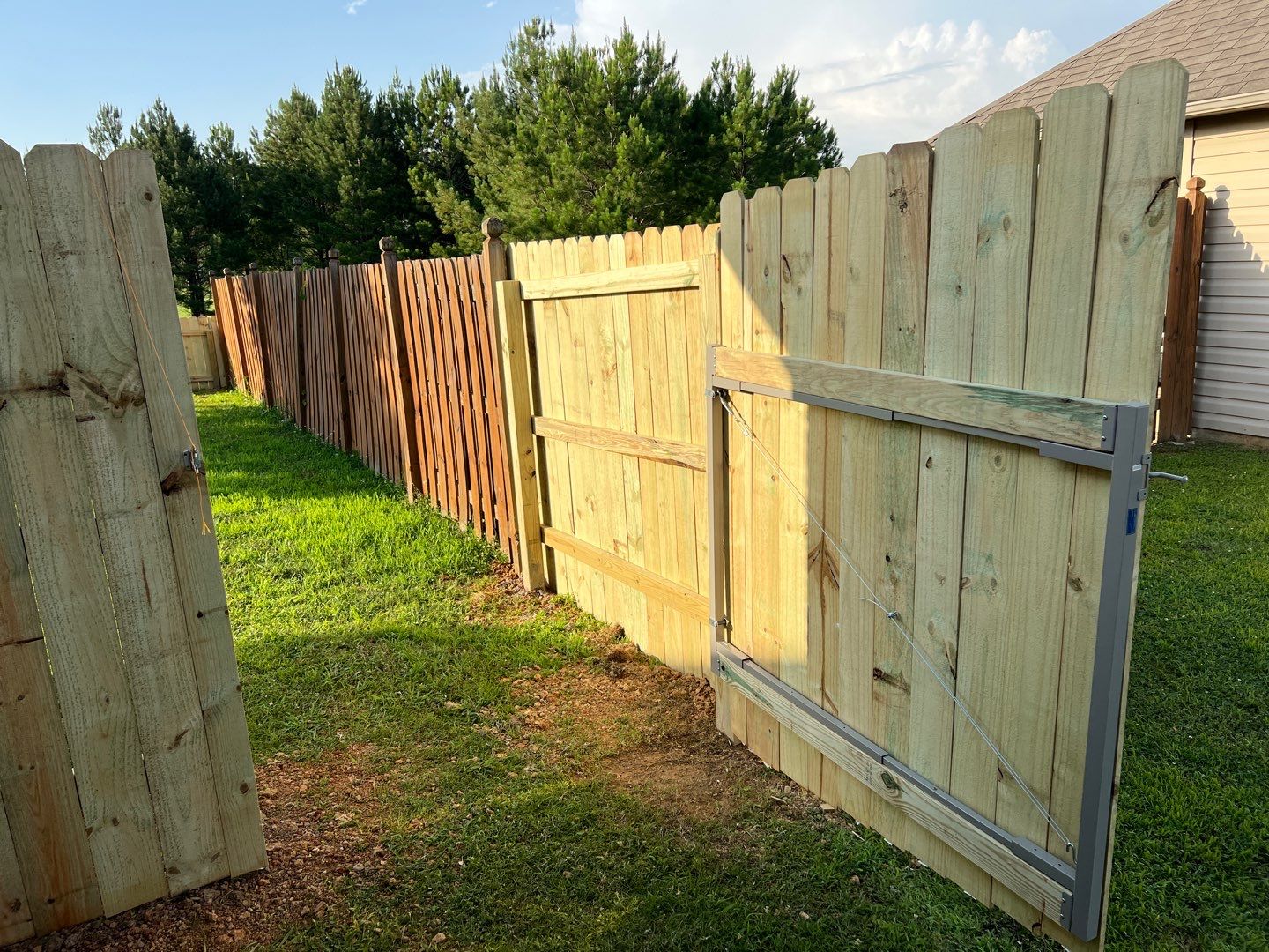 Lake View - Fence by Pillar and Pine