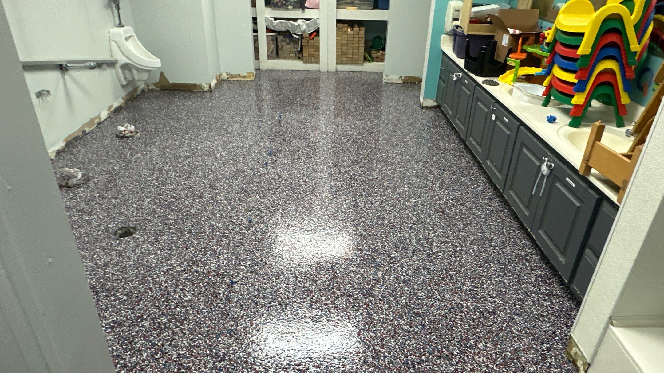 Look how this church transformed their restrooms   by Banner Garage