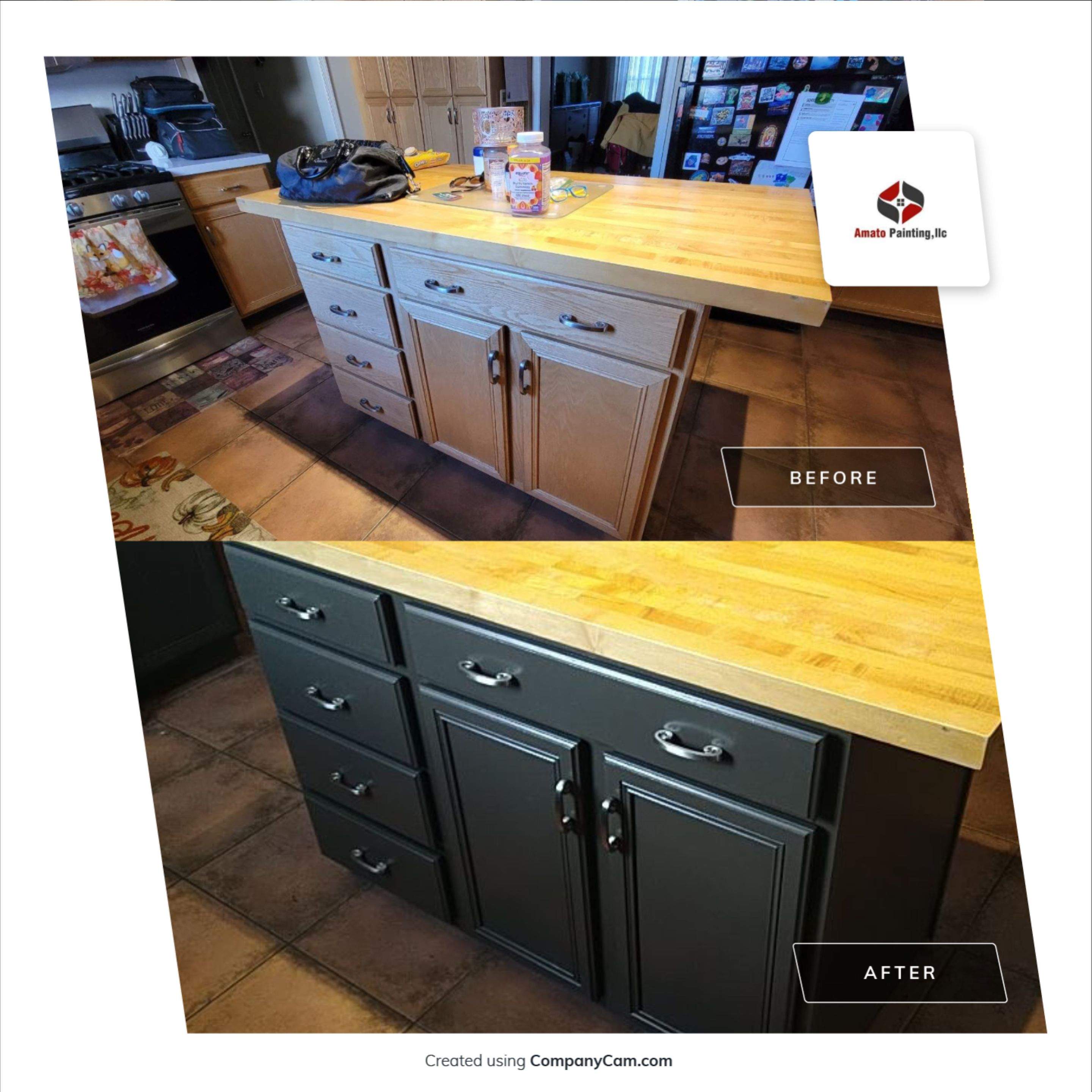 High End Kitchen Cabinet Painting by Ryan Amato Painting LLC and Lehigh Valley Epoxy