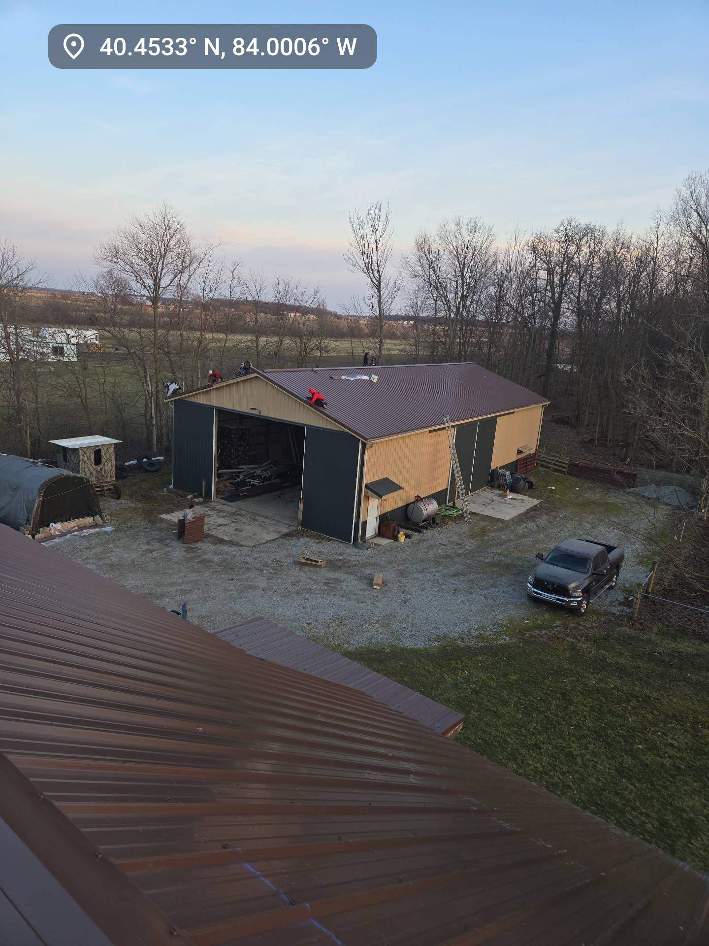 Roof/Siding/Gutter installation using Platinum AG Panel Cocca Brown by Nitro Roofing and Construction