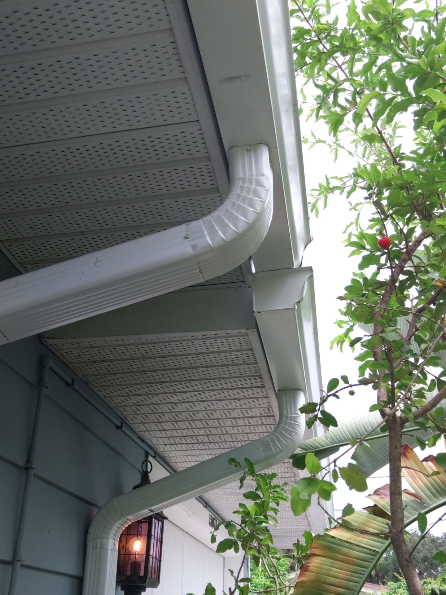 White 6-Inch Gutters and Leaf Guard Installation in Fort Myers FL by Gutter Professors