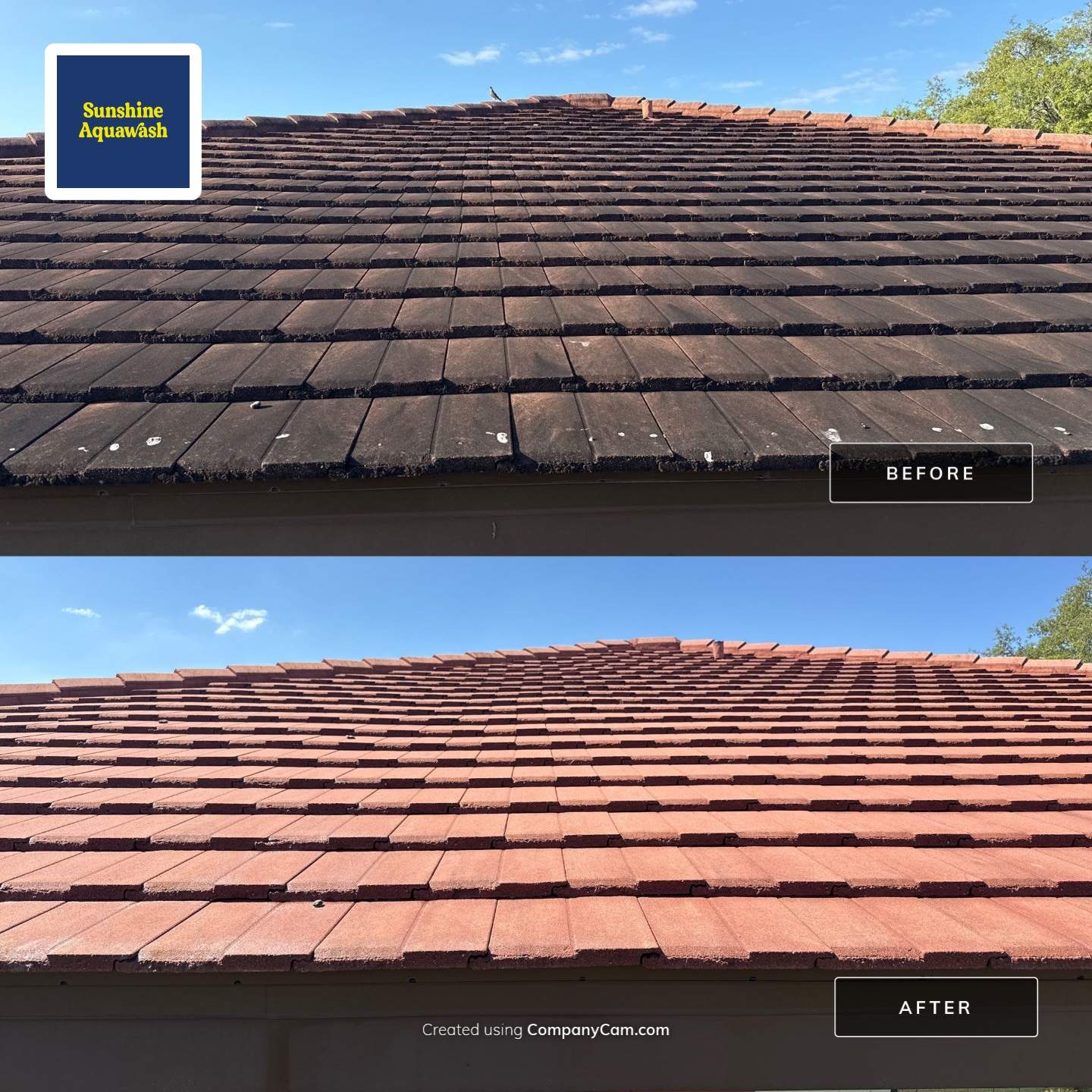 Tile Roof & Driveway Cleaning in Vivienda at Bradenton, FL | No Roof Walking by Sunshine AquaWash