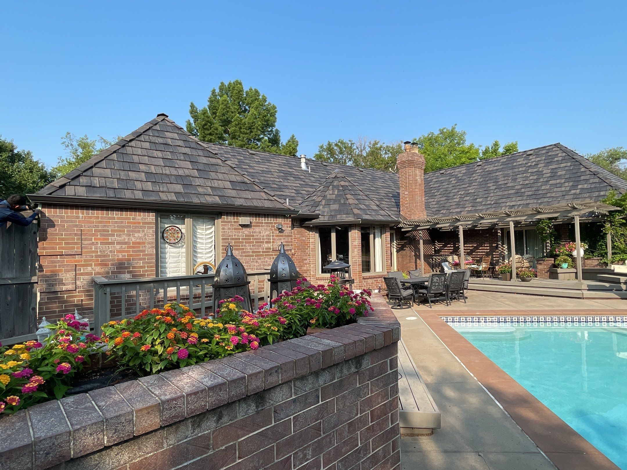 Residential Roofing Installation using Black Oak Shake by Eaton Roofing 