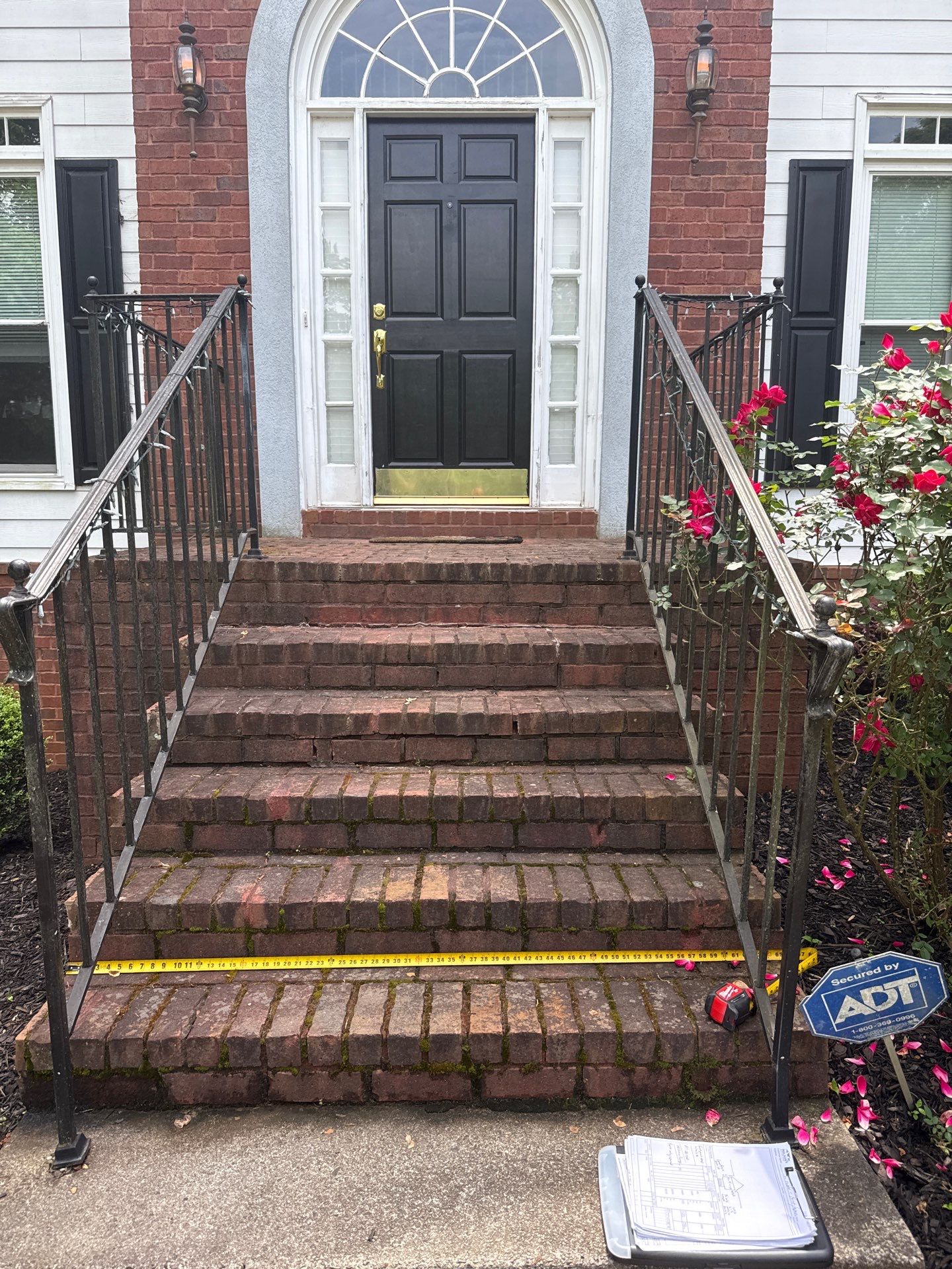 Front Porch Railing Replacement using Trex White Composite Railing by Nelson Exteriors