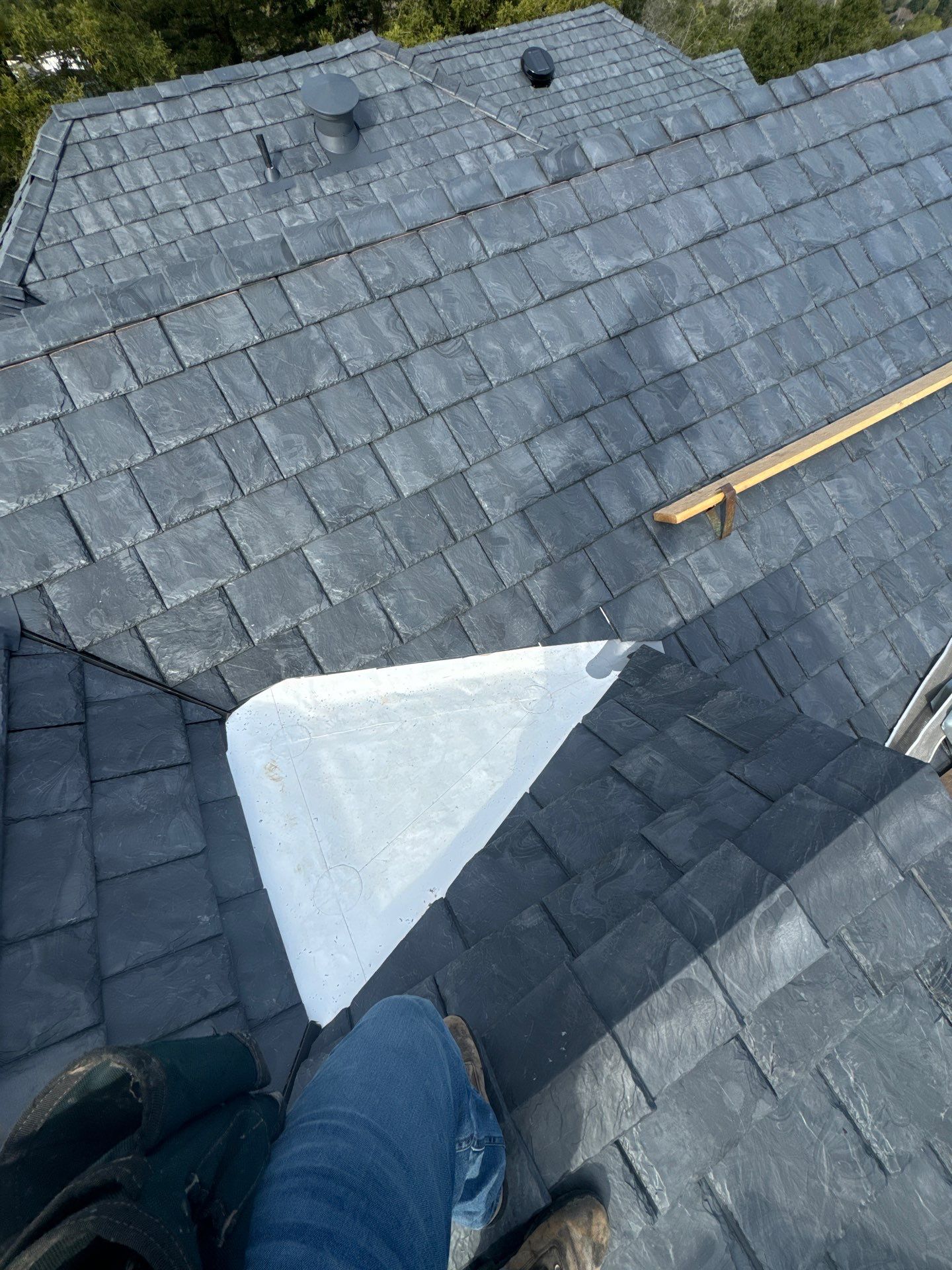 Residential Roofing Installation using Slate by Acker Roofing