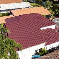 24ga 1.5" Mechanical Seam Burgandy  by Total Roofing System The Metal Roof Experts