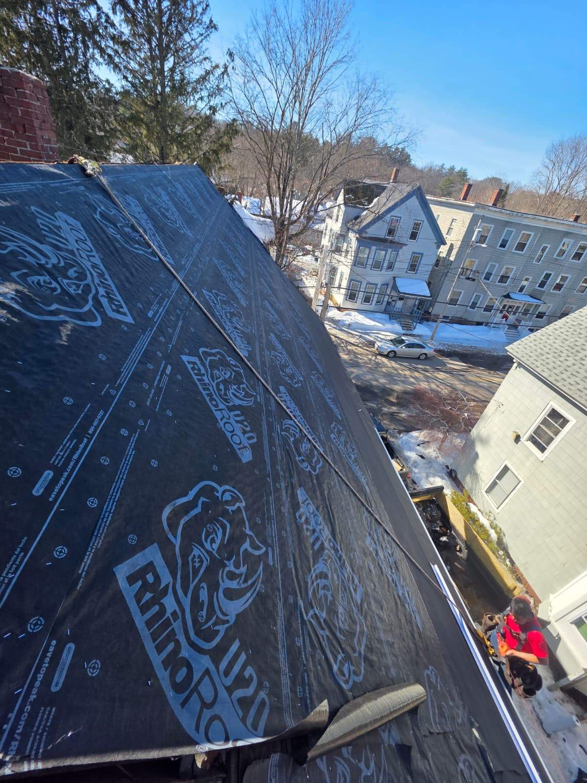 Full Roof Replacement in Maine – Two-Layer Tear-Off, Chimney Removal & Low-Slope Conversion by JOHNNYS PRO