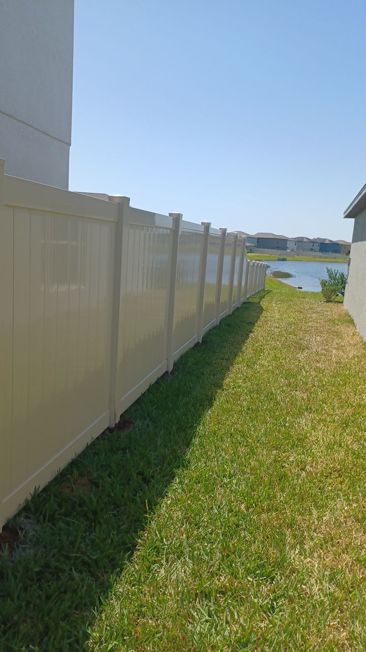Sun City 6 ft. Tall Tan Vinyl Privacy Fence by Asap fence and gates, LLC
