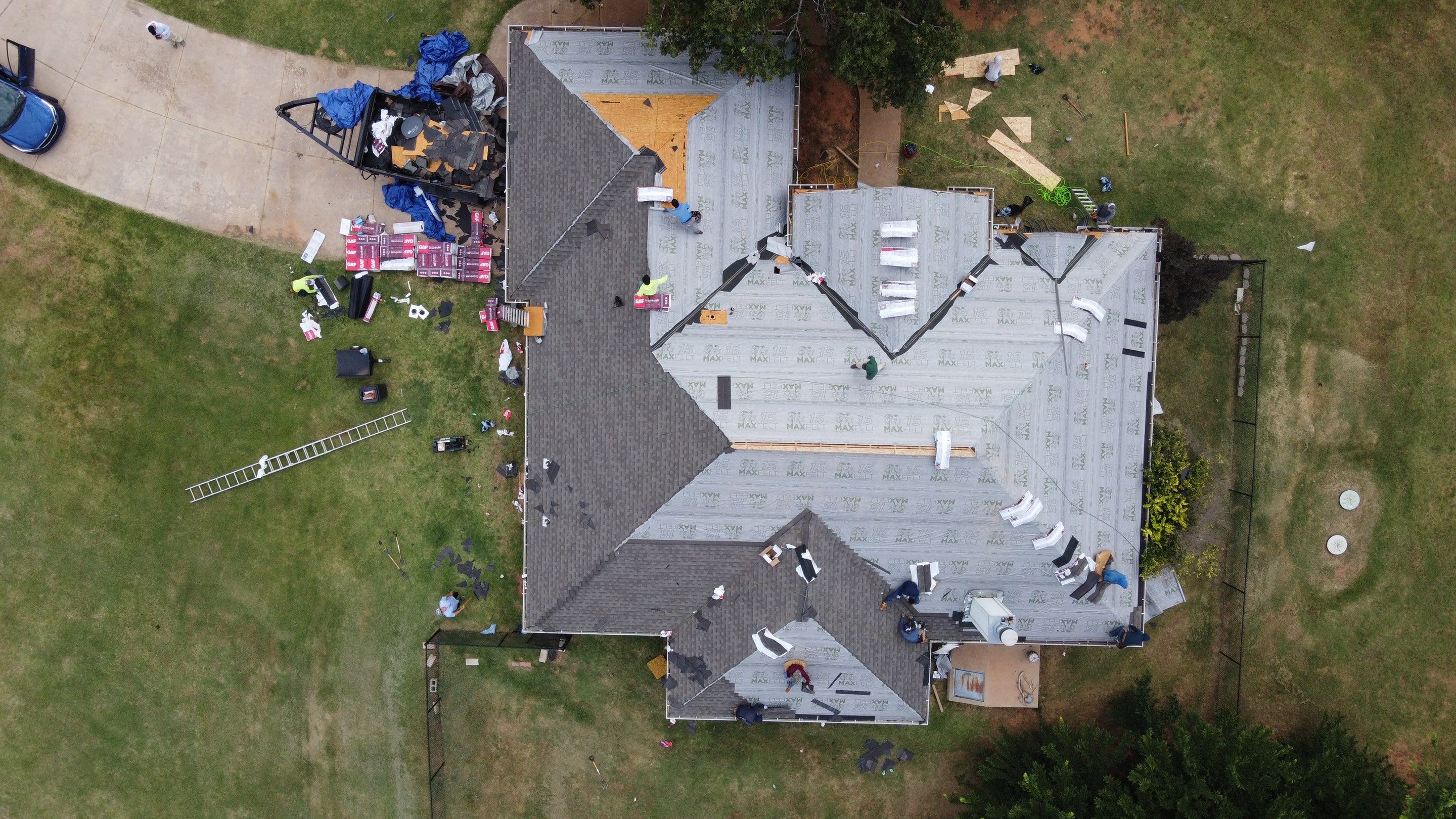 Residential Roofing Installation using GAF Natural Shadow  by A & H Roofing and Contracting