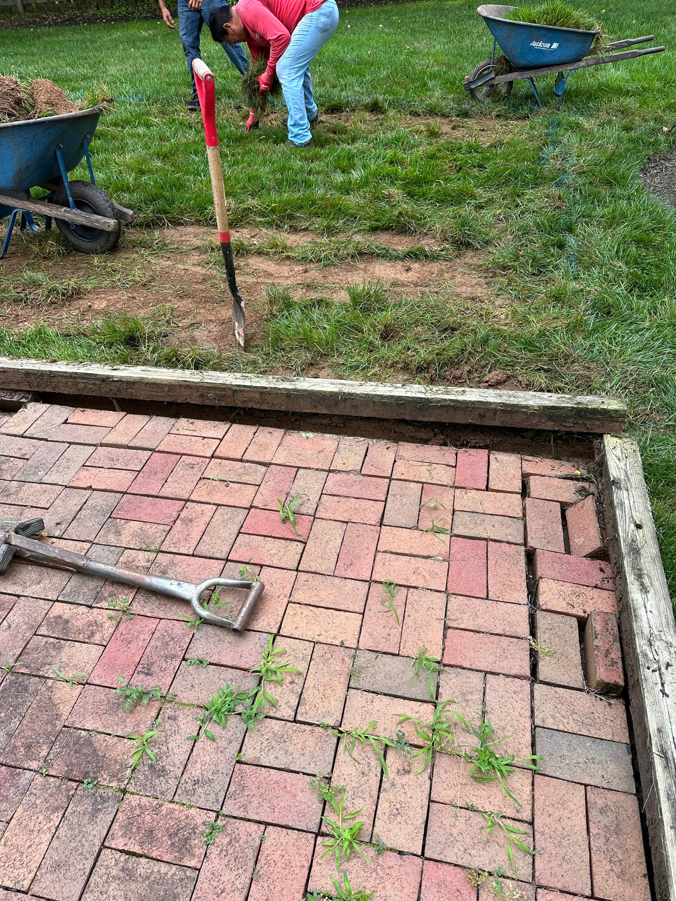 Backyard Transformation using Techo-Bloc Pavers by The Smet Companies, LLC