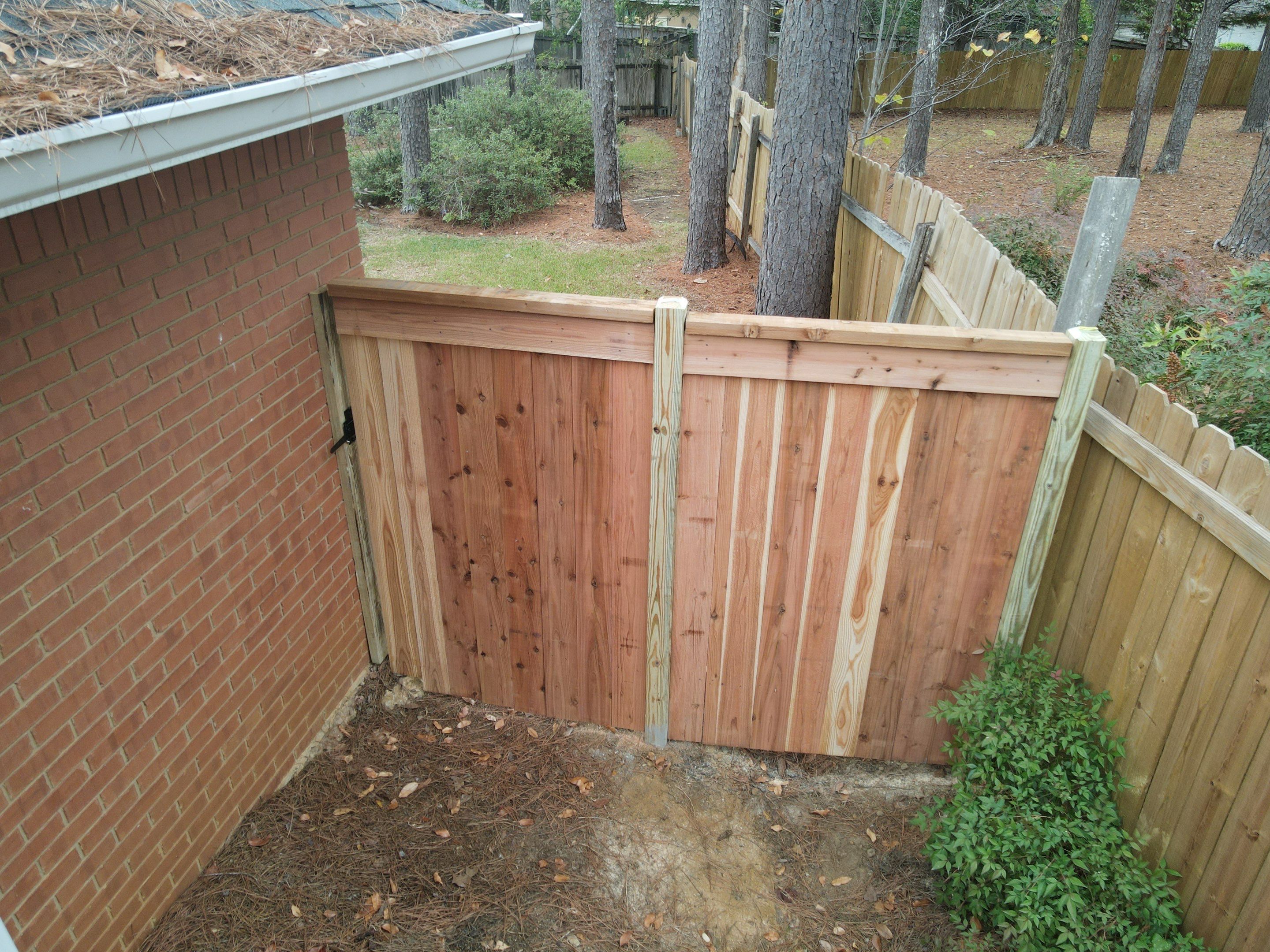 6ft Cedar Good Neighbor Fence by Roberson Construction LLC