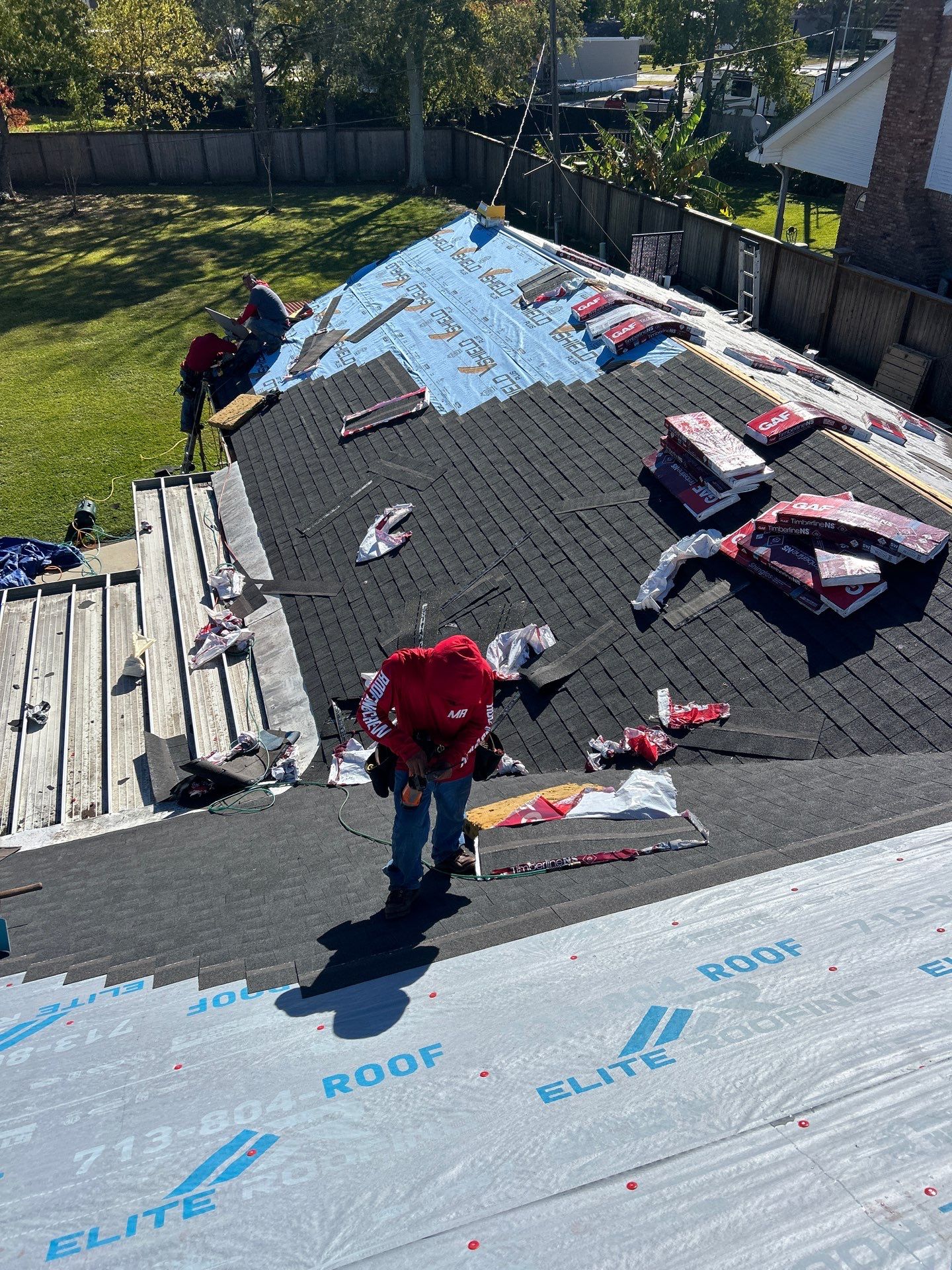 Residential Roof Replacement using GAF - NATURAL SHADOW - CHARCOAL by Elite Roofing LLC