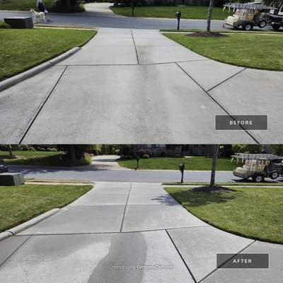 concrete Clean using cleaner