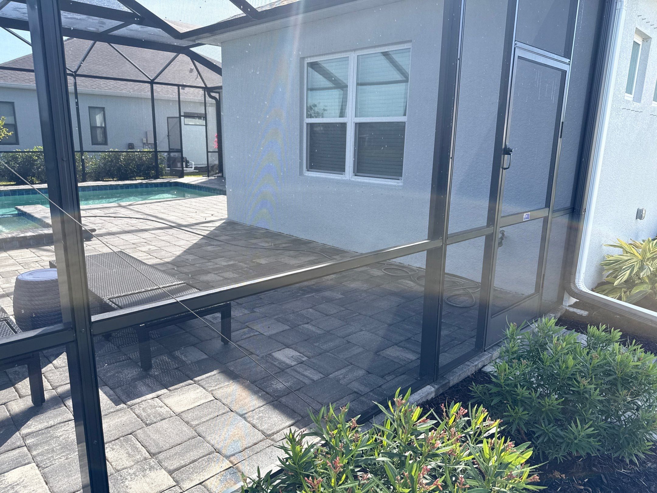 Pool Cage Screen Enclosure Cleaning in Canoe Creek – Parrish, FL by Sunshine AquaWash