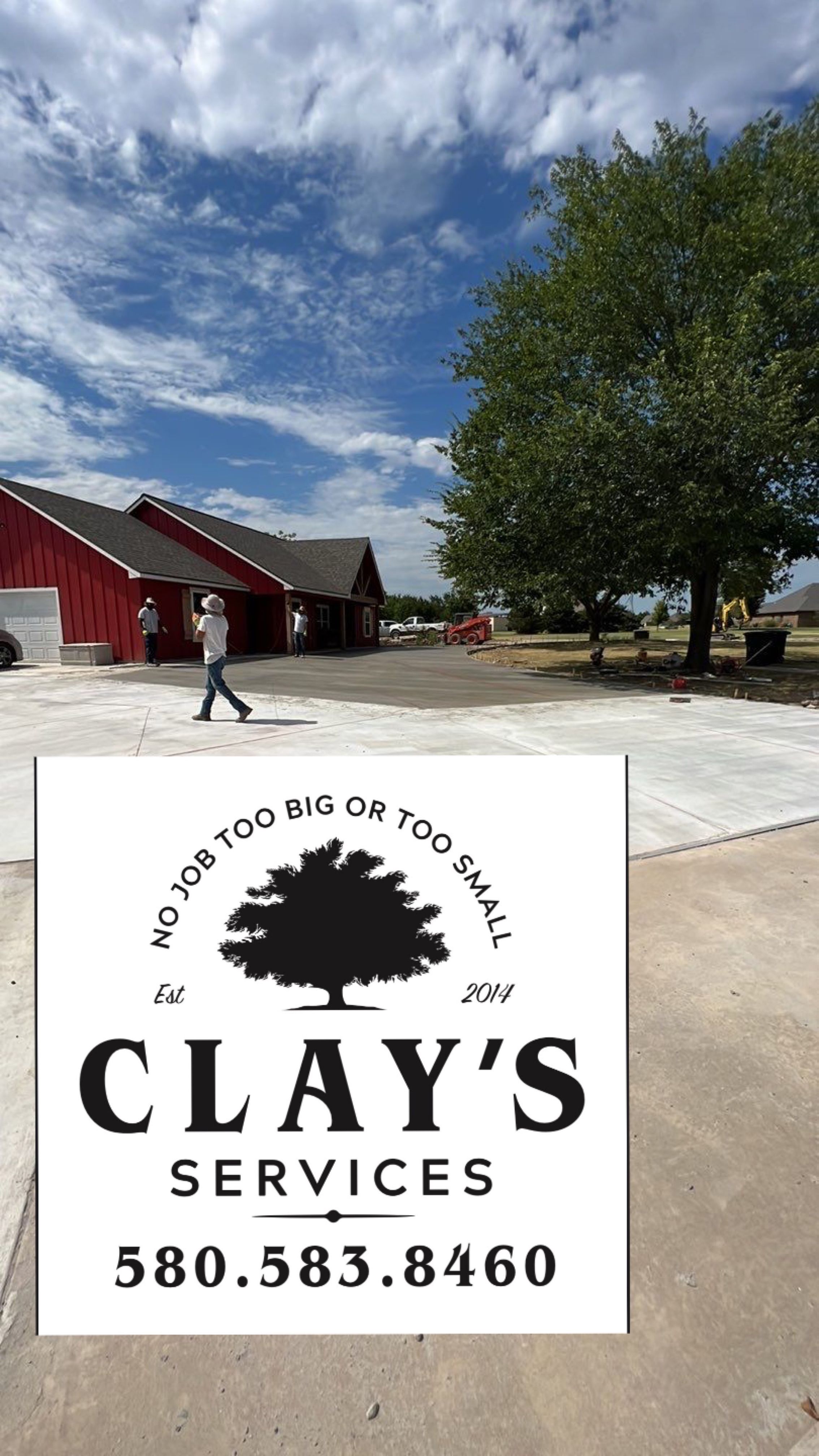 1000' Drive and Patio using Concrete by Clays Services Inc
