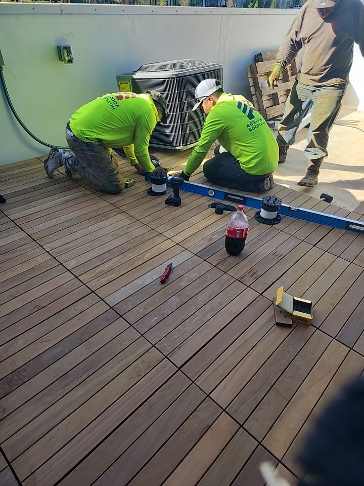 Apartment Roofing Installation using GAF HDZ Shingles, GAF TPO and Pavers in Lewisville, TX by Roof Experts
