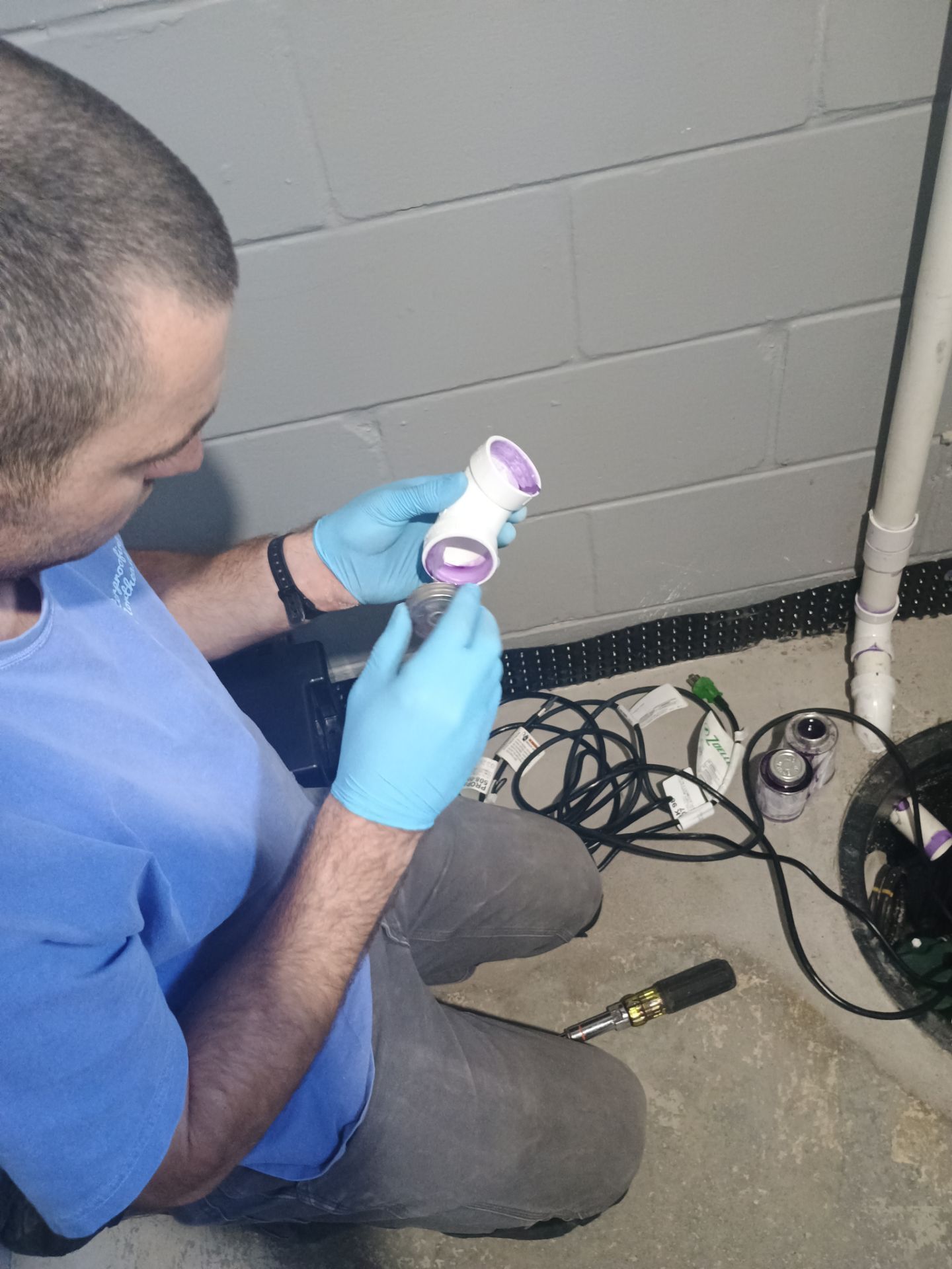 Drain Tile, Sump Pump & Buried Discharge in Columbia Heights by Waterproofing Northeast