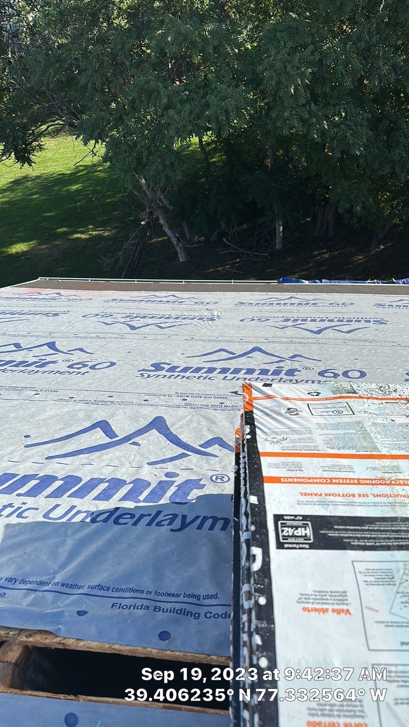 Residential Roofing Installation using Atlas Pinnacle Pristine Pewter Architectural Shingles by Frederick Roof Repair