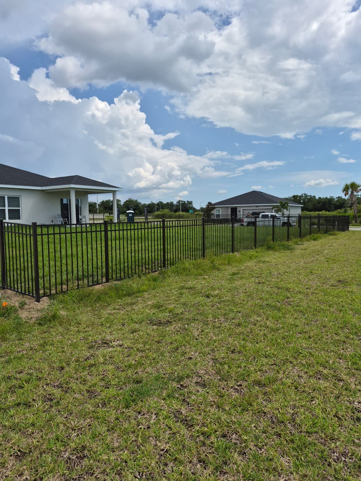 Black Aluminum Picket Fence Installation for Punta Gorda Residence by True Fence LLC