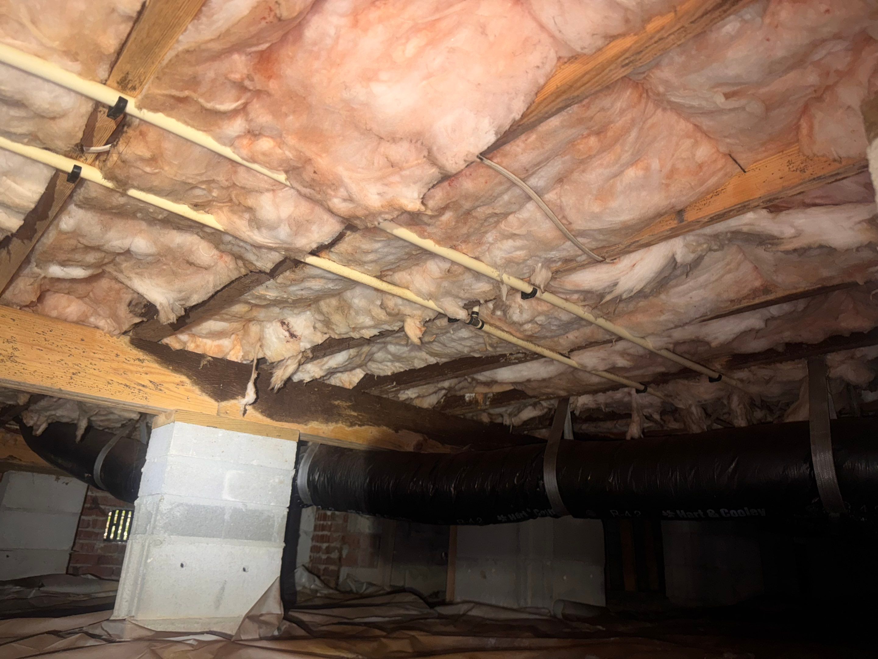 Moisture Barrier, Mold Clean, Structural Repair, Dehumidifier, R19 Insulation. by Impact Crawlspace