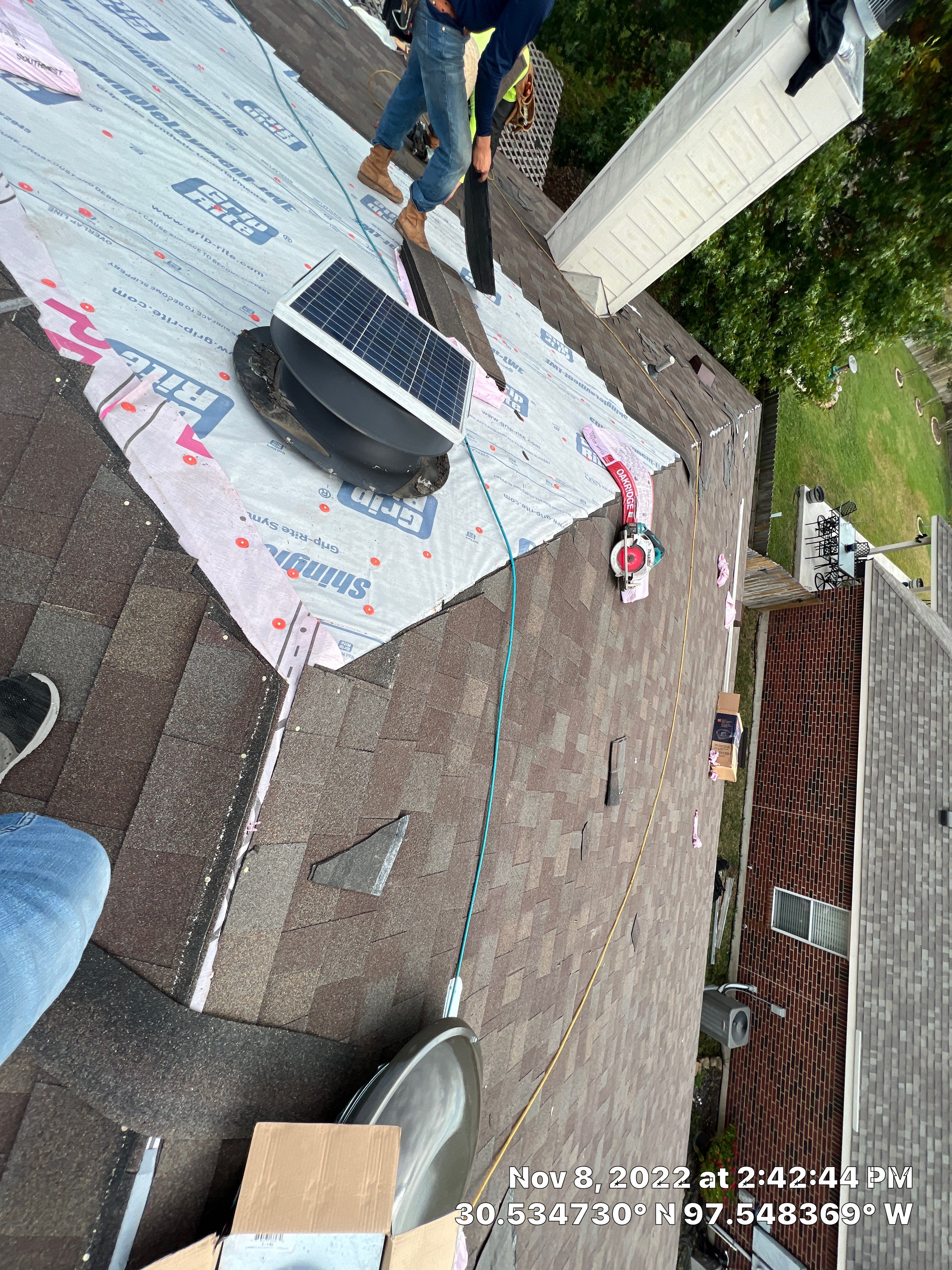 Residential Roof Replacement and Decking Installation in Hutto by Caliber Restoration LLC