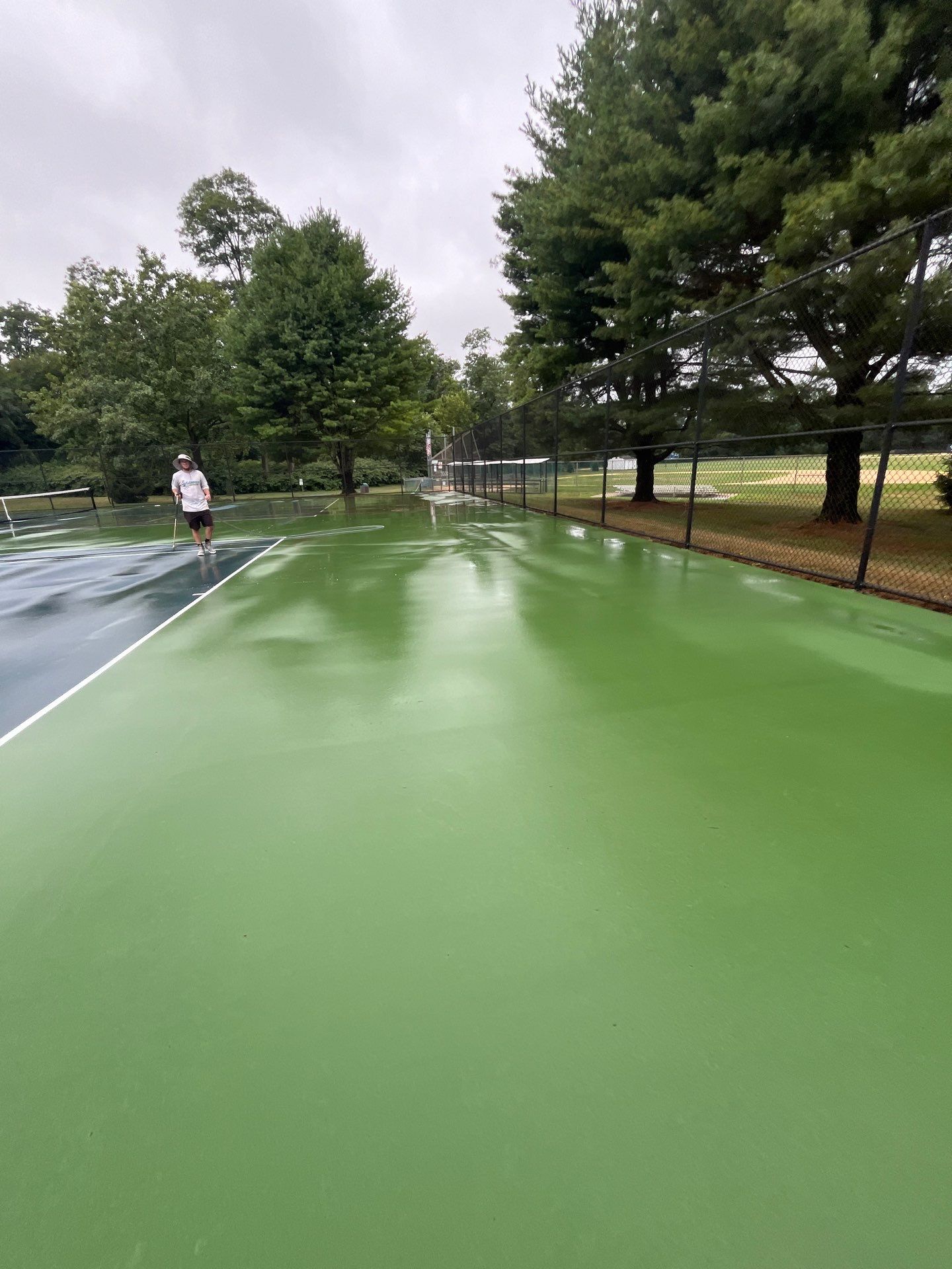Soft Wash Tennis Court Cleaning by Clearview Washing
