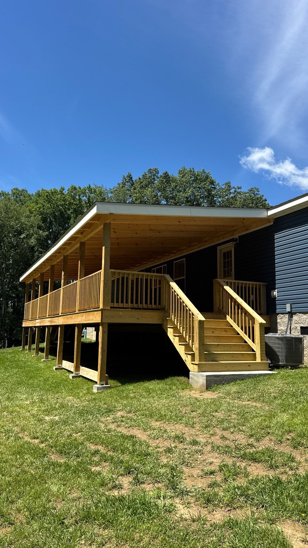 Custom Covered Deck and Porch Construction in Ronceverte, West Virginia by Walnut Hollow Decks & Outdoor Living
