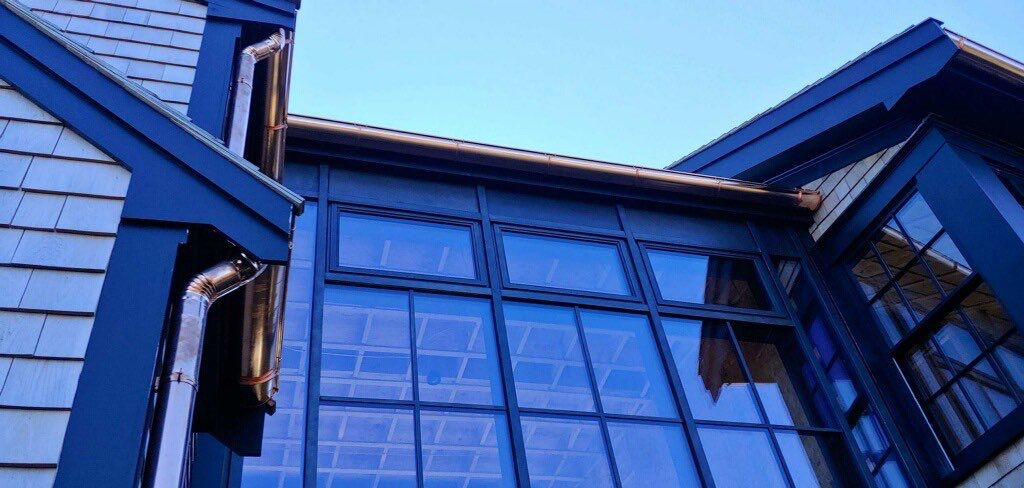 Gutter Installation using 6" Half Round Copper Gutter in Provincetown, MA by Gutter Pro Enterprises