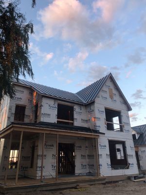New Home Construction using 16" Standing Seam Panels