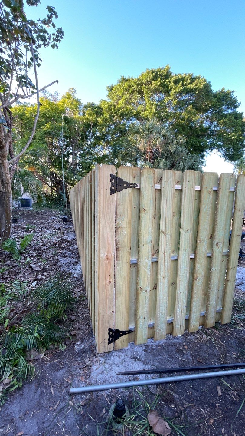 Wood Fence Installation using Shadowbox Wood Fence by Asap fence and gates, LLC