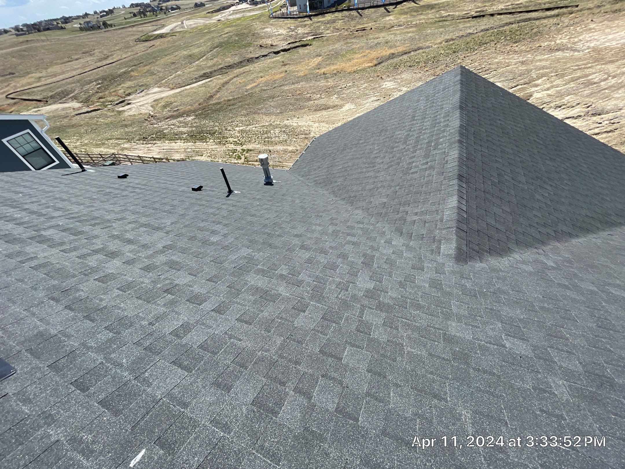 Residential Roofing Installation using Atlas Pinnacle Impact Black Shadow by Blue Peaks Roofing LLC 