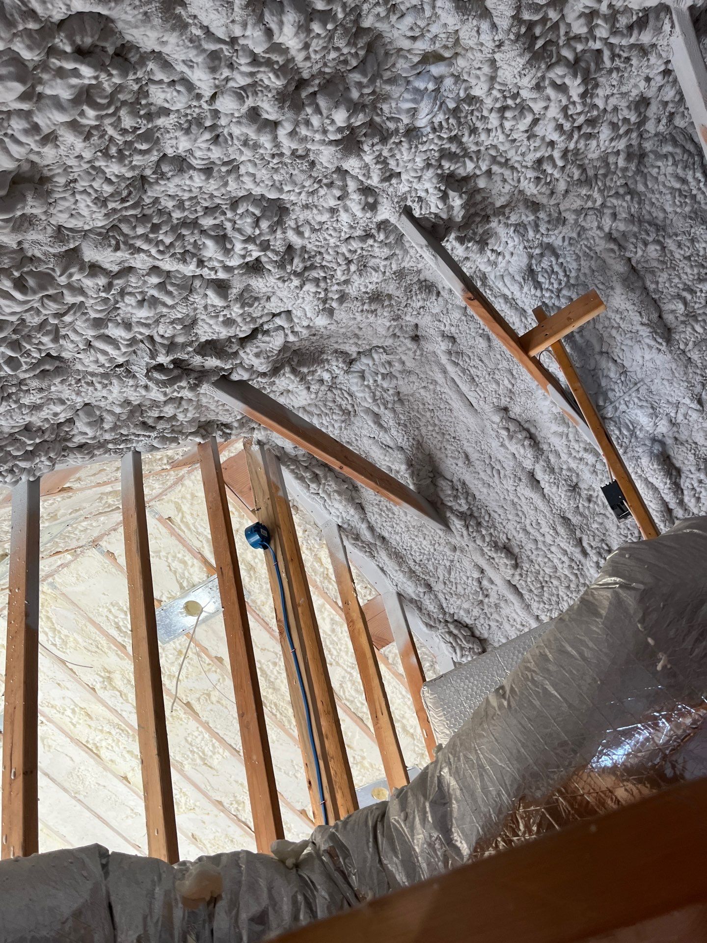 New Home Construction using open cell spray foam by NYS Foam & Energy