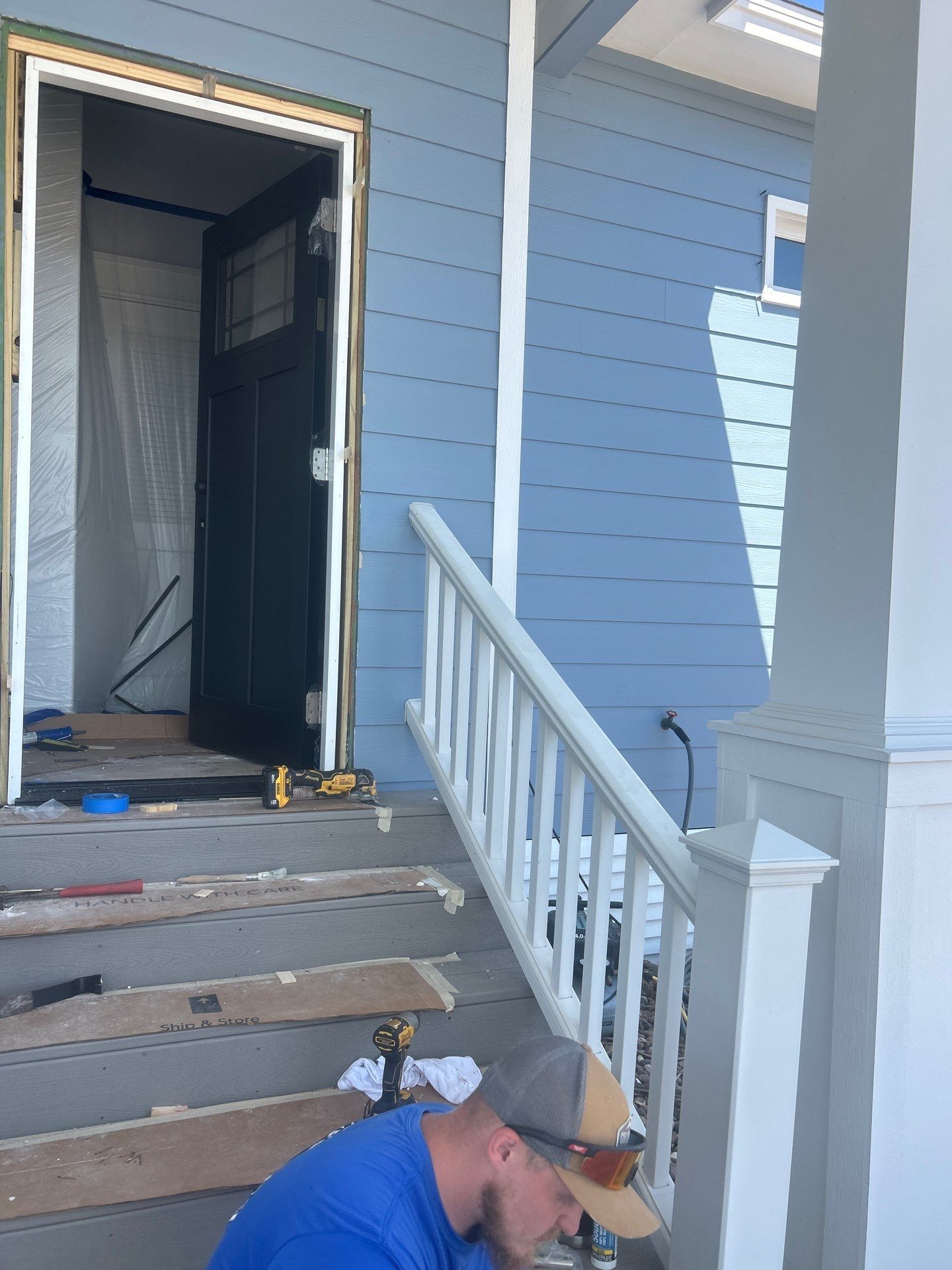 Portland Shore Porch Build and Custom Doors by Bayfront Roofing and Construction
