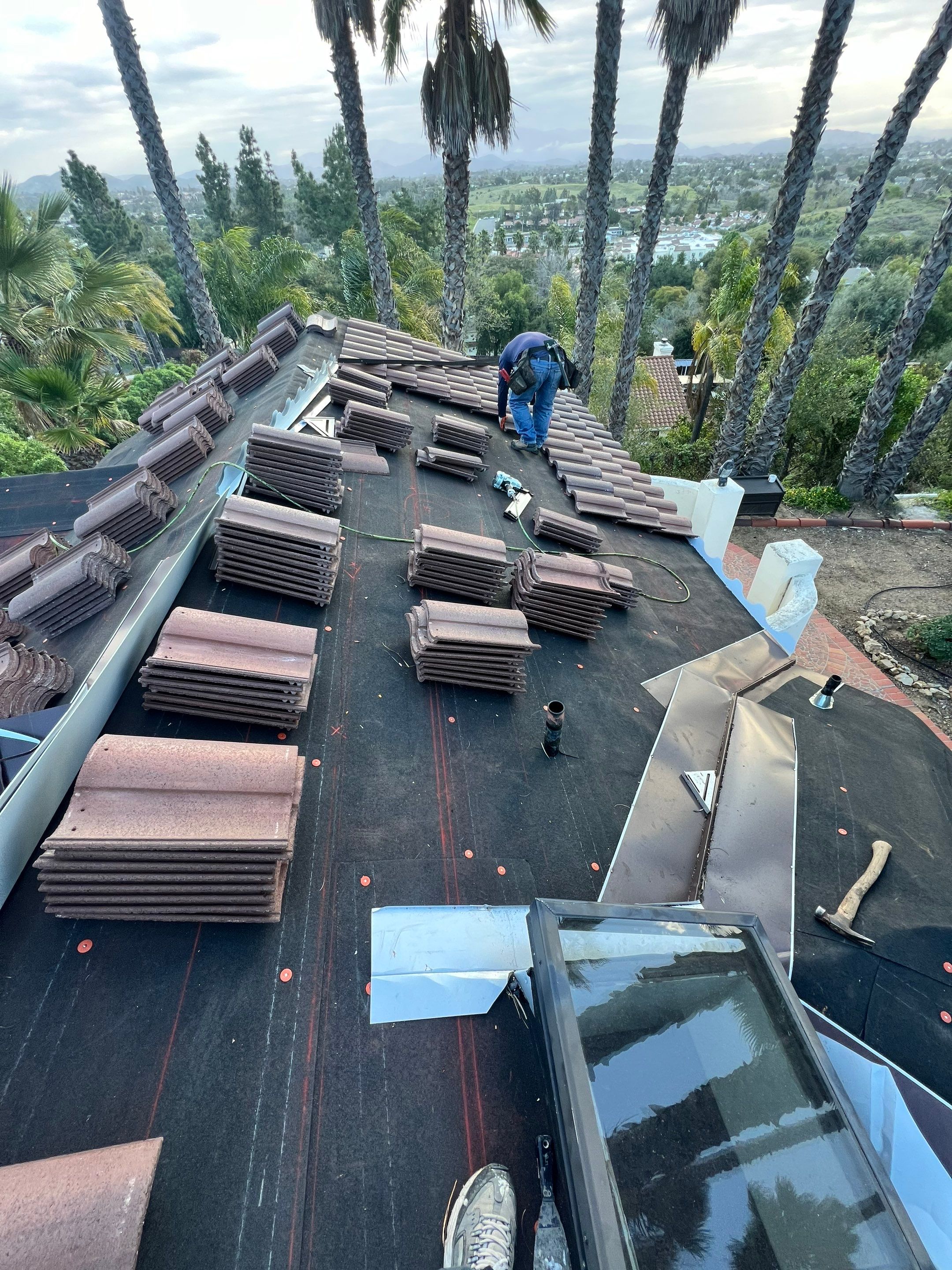 Eagle Capistrano Tile Roof Replacement in Fallbrook, California by Reliable Roofing San Diego Inc.
