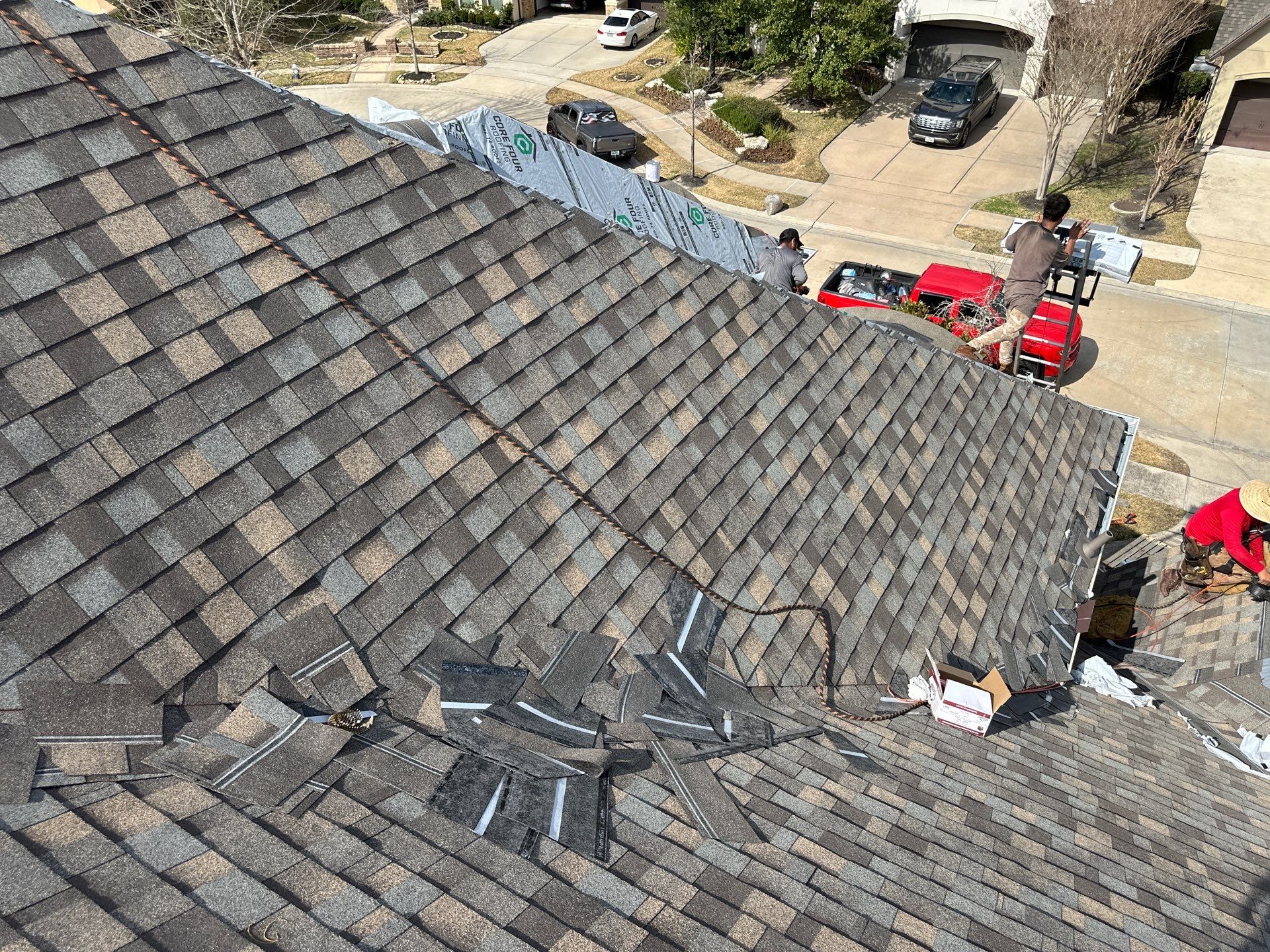 Roof Replacement in Cypress after Customer sustained Hail Damage! by Core Four Roofing
