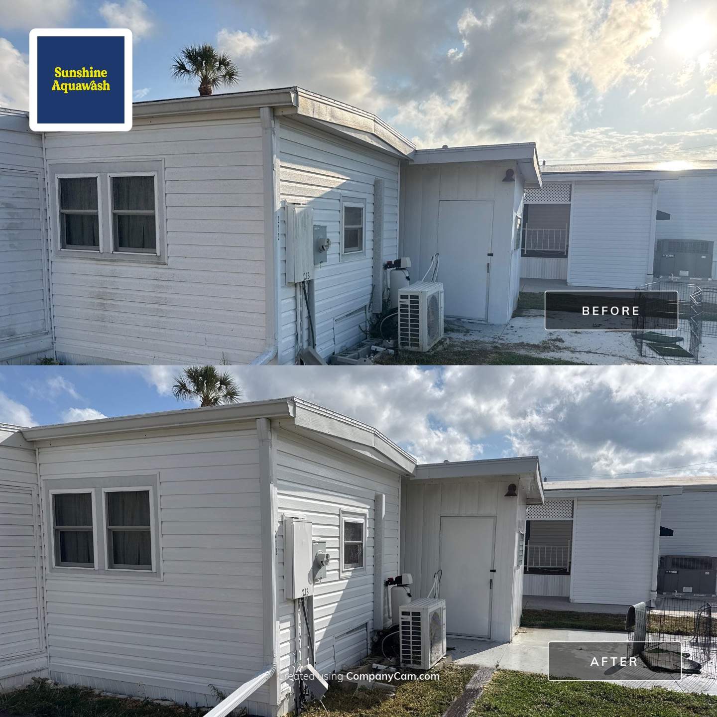 Mobile Home Soft Wash & TPO Roof Cleaning in Leisure Lake Mobile Home Park – Palmetto, FL by Sunshine AquaWash