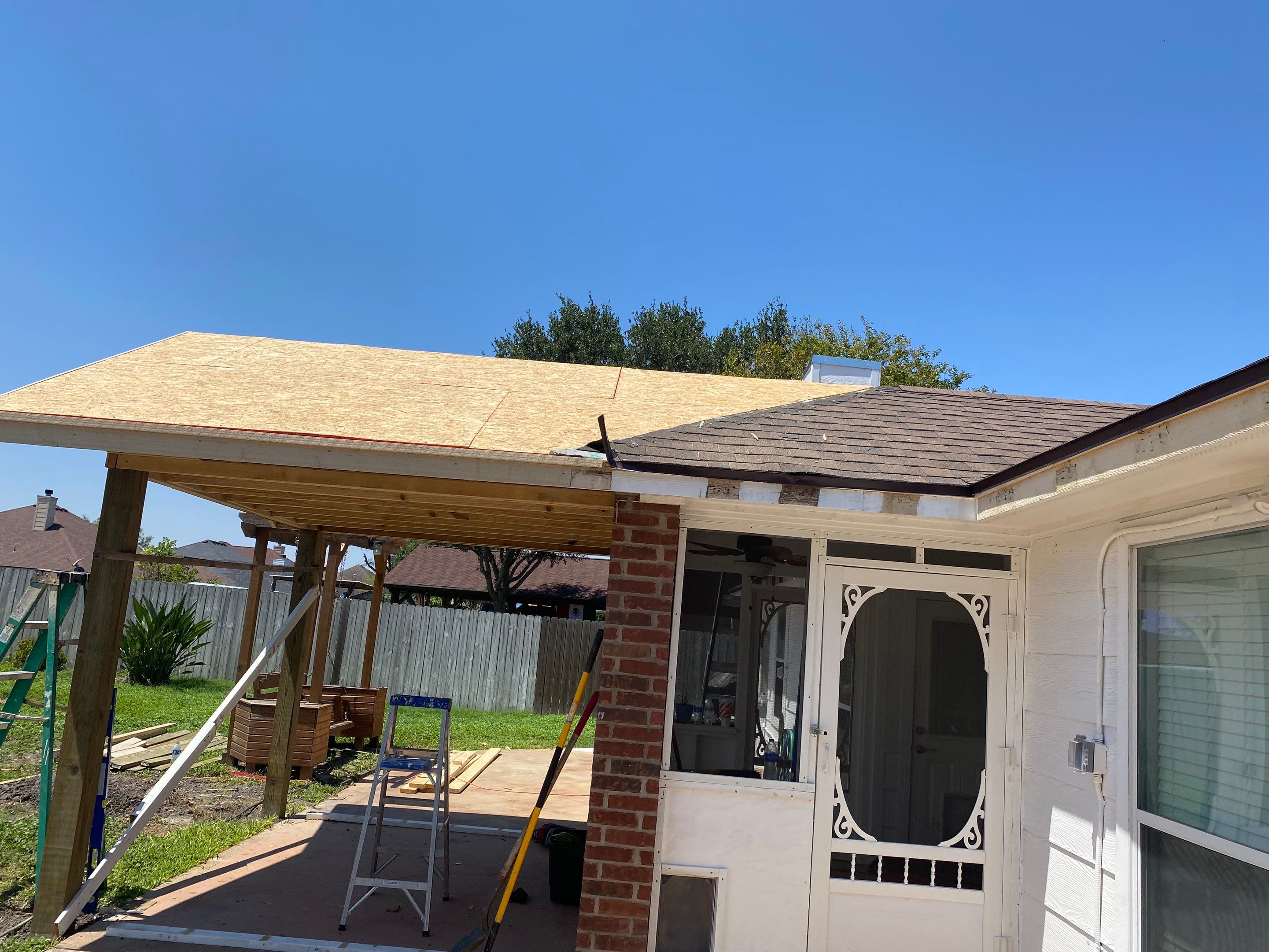 Back Yard Shade by Bayfront Roofing and Construction