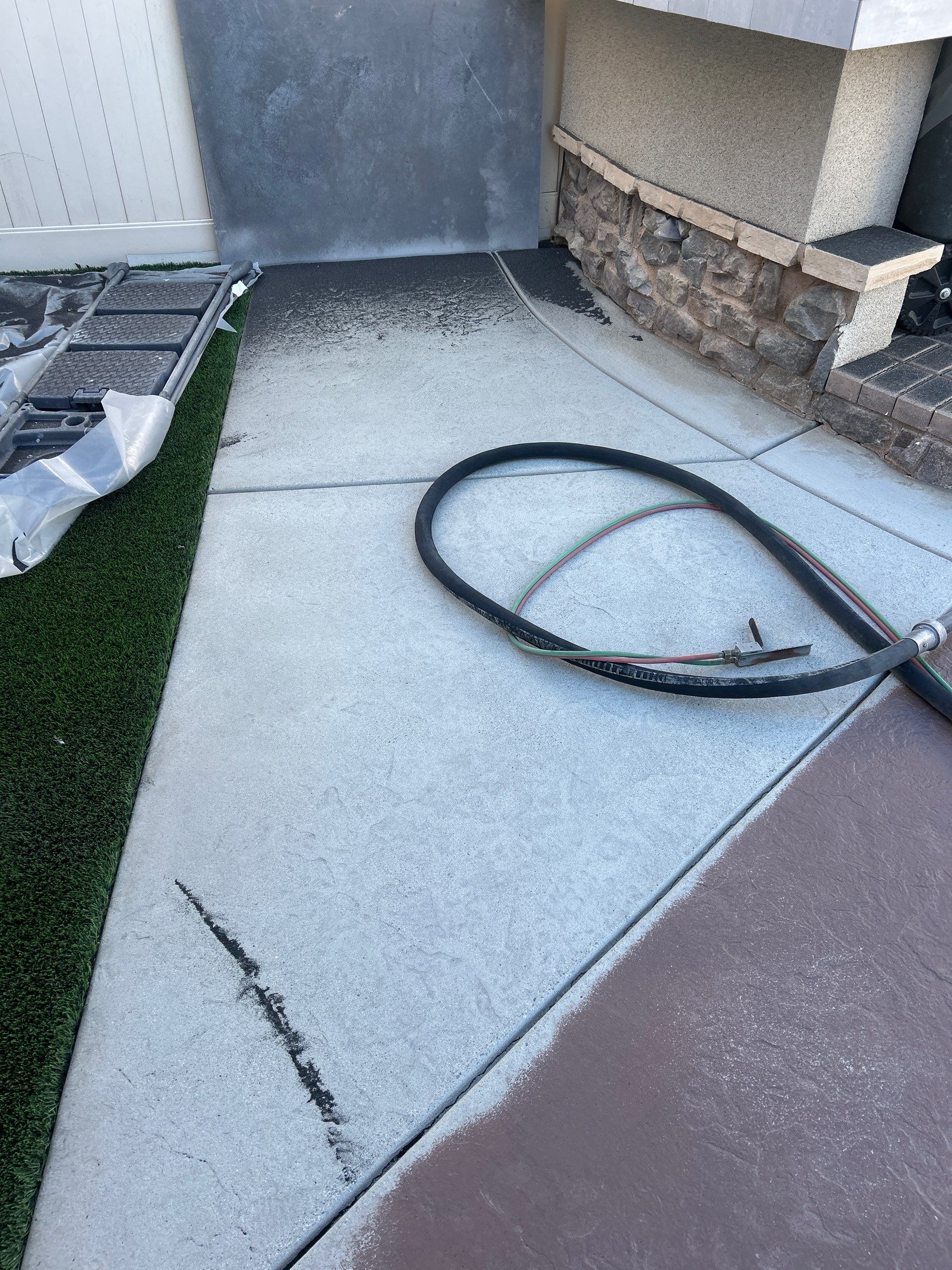 Sandblasting Paint Off Concrete & Sealing in Lake Elsinore, CA by La Power Washing Inc