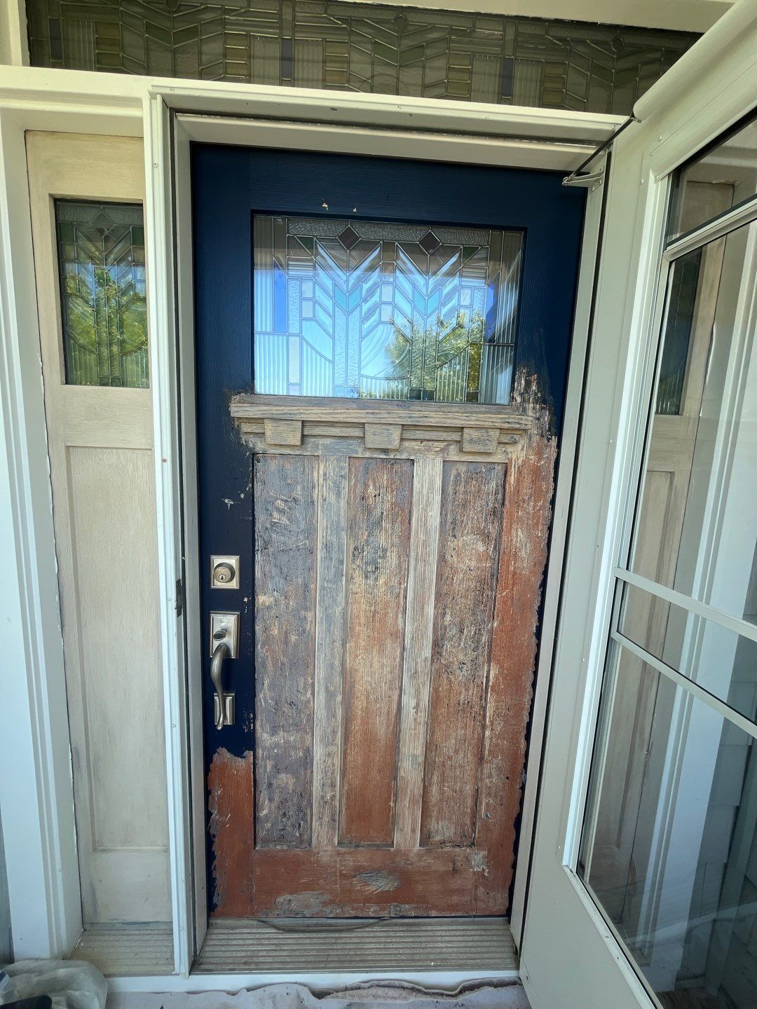Craftsman Entry Door Restoration and Painting in Ocean City by FreshCoat Works LLC