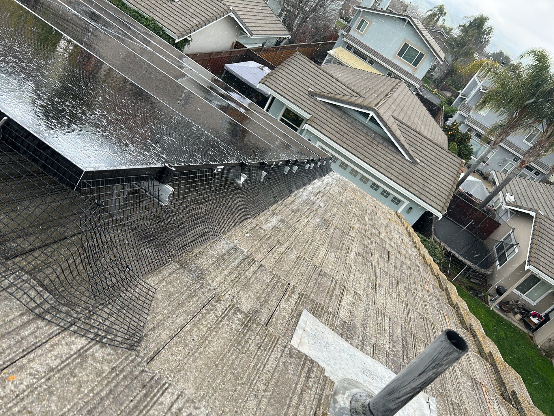 Solar Panel Bird Proofing using Critter Guard Mesh-Flat tile by All One Solar Shine