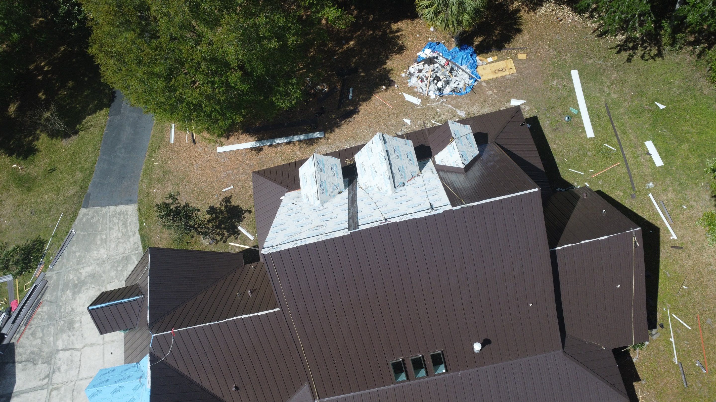 Charcoal Brown Standing Seam by Reimagine Roofing