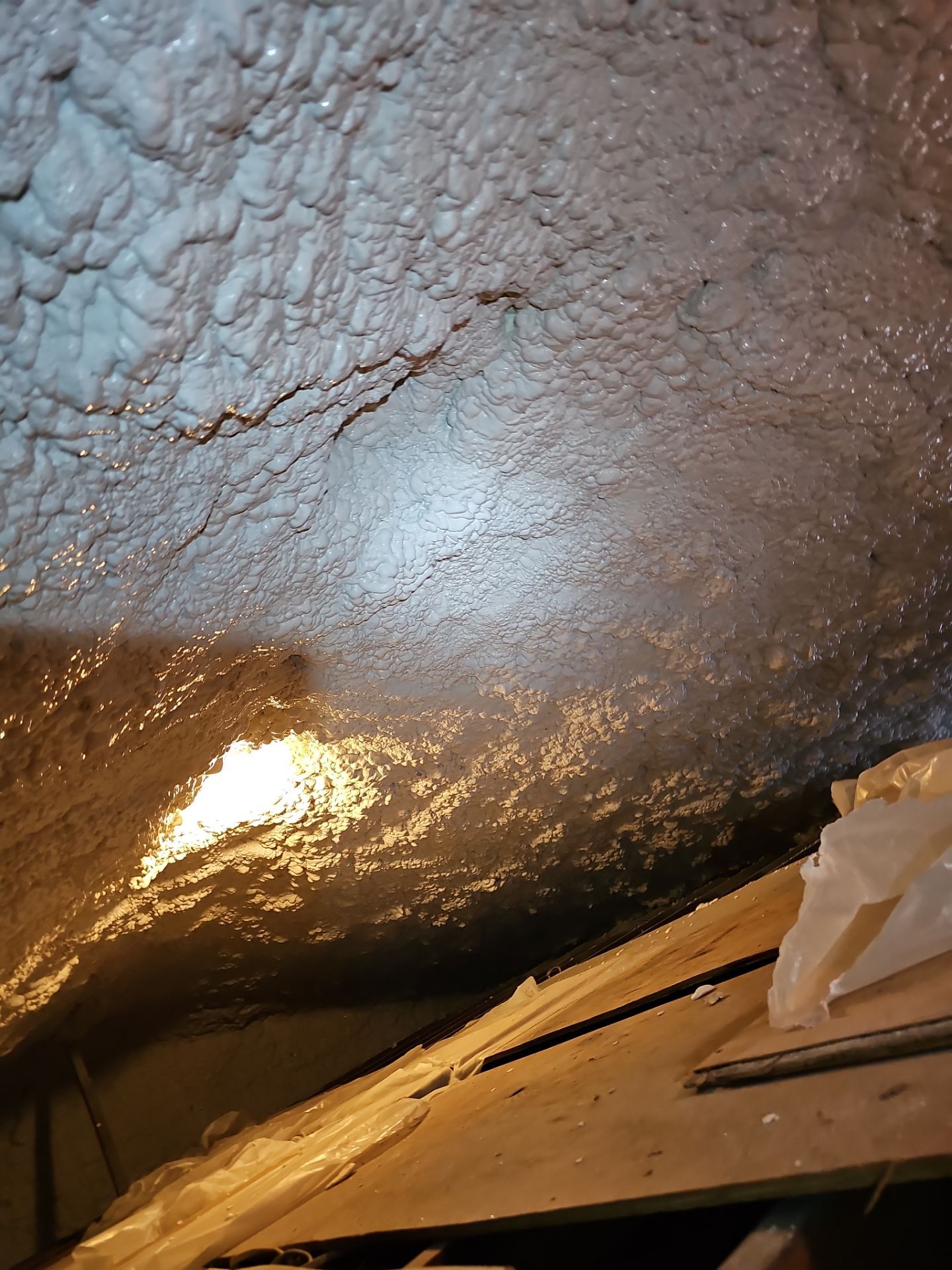 Basement Exterior Walls using Closed Cell Spray Foam by NYS Foam & Energy
