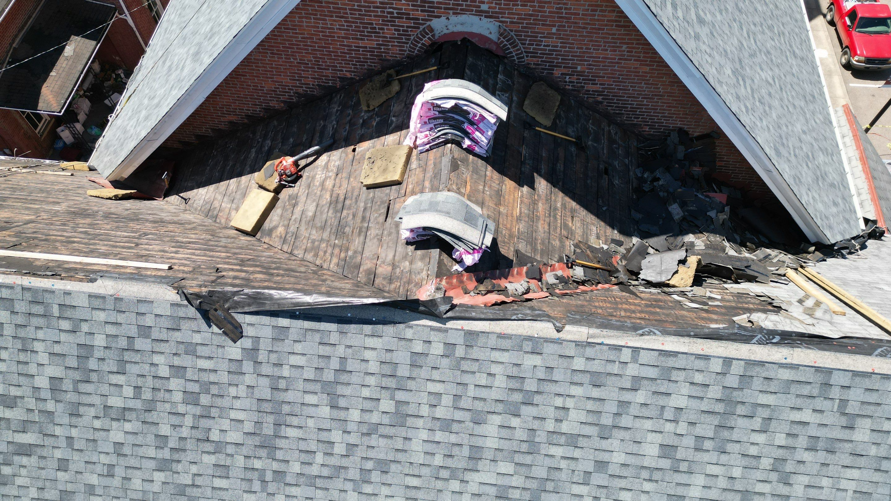 Commercial Roofing Installation using Duration Series Shingles - Estate Gray by RoofX 