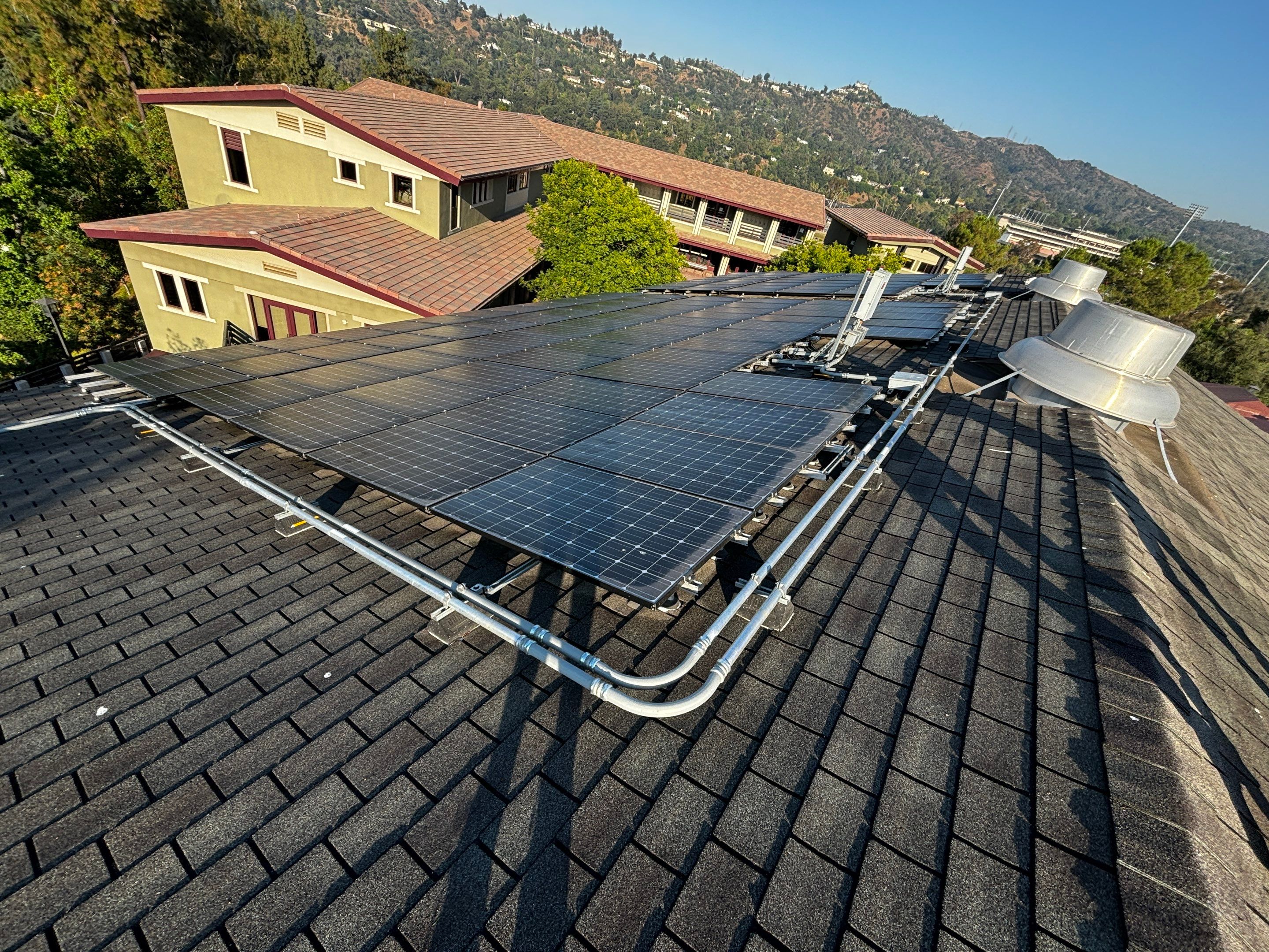 Commercial Solar Panel Cleaning for Chandler School in Pasadena Ca by Palm Coast Solar Cleaning