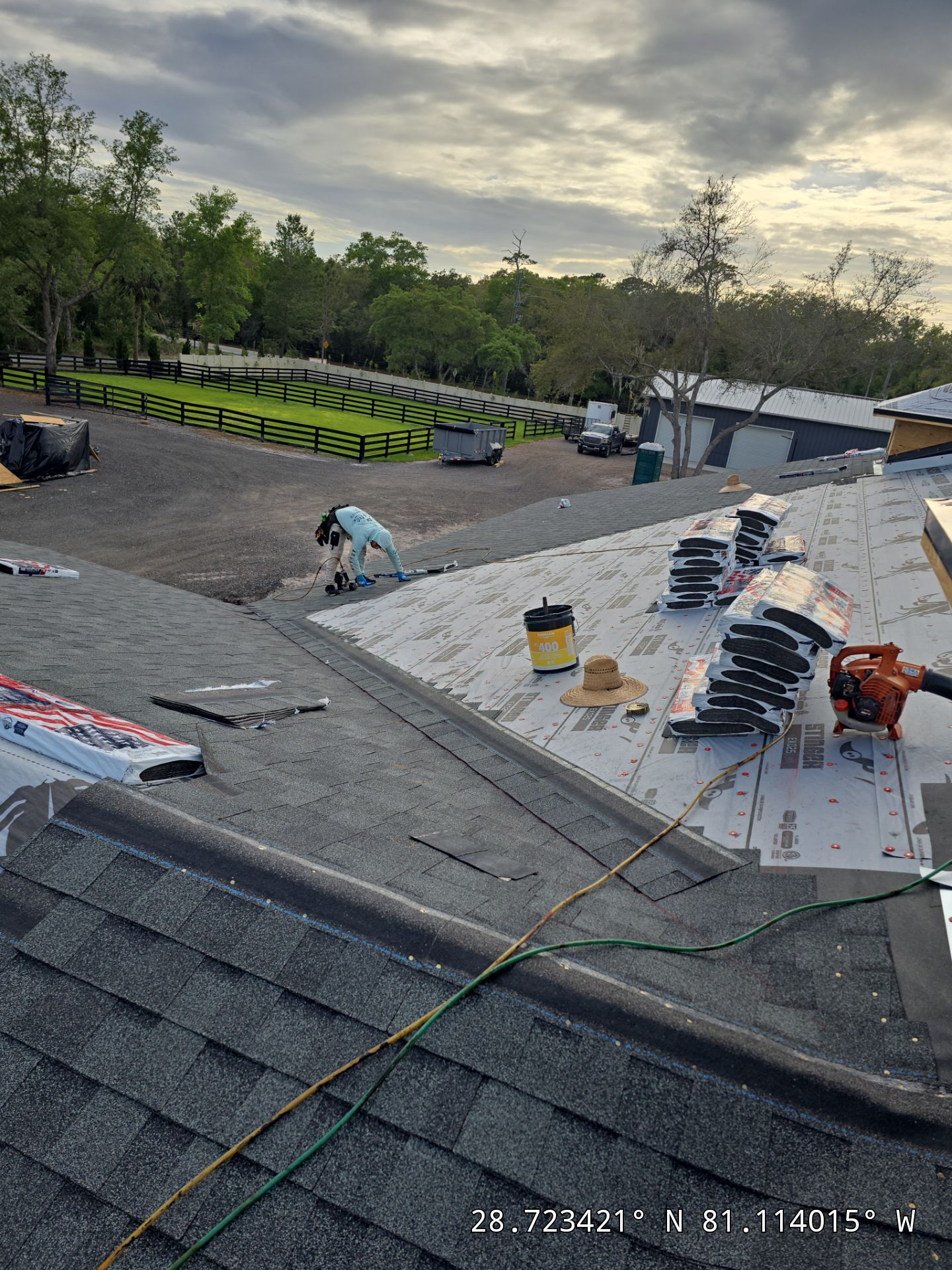 Custom Post-Frame Horse Barn and Shingle Roof Installation in Geneva by Fortified Roofing Solutions Corp.